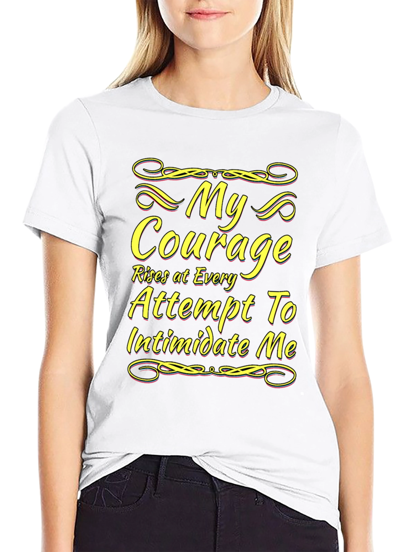 Black My Courage Statement T-Shirt view 9