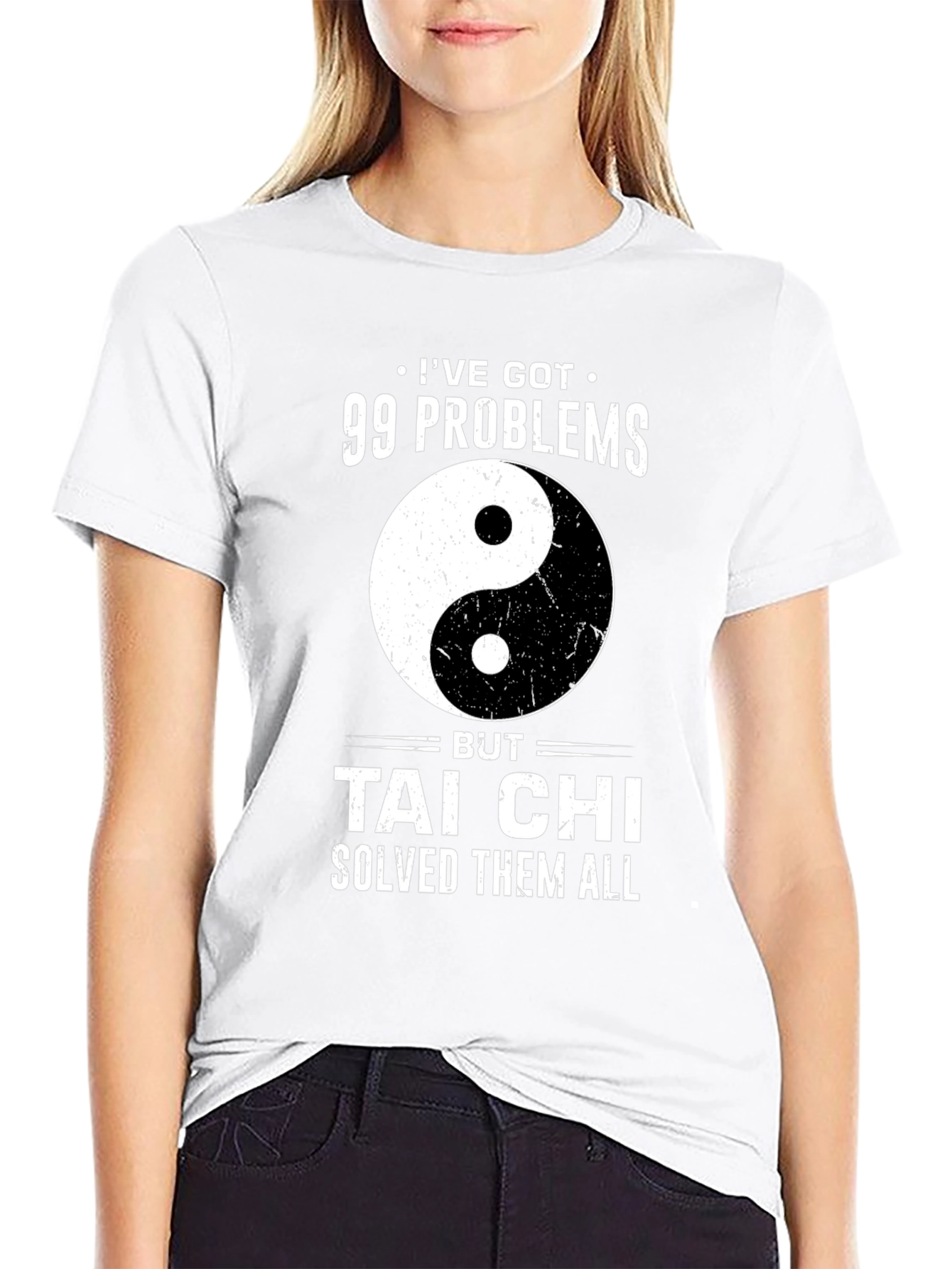 Black 99 Problems Tai Chi Solved T-Shirt view 9