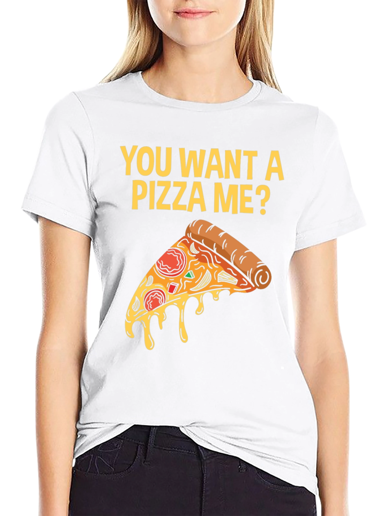 Black You Want A Pizza Me? T-Shirt view 9