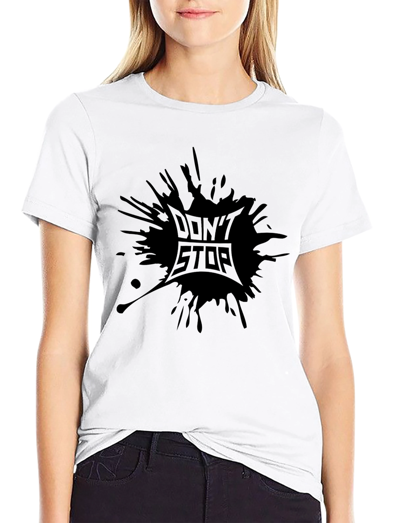 Black Men's Black Don't Stop Graphic Tee view 9