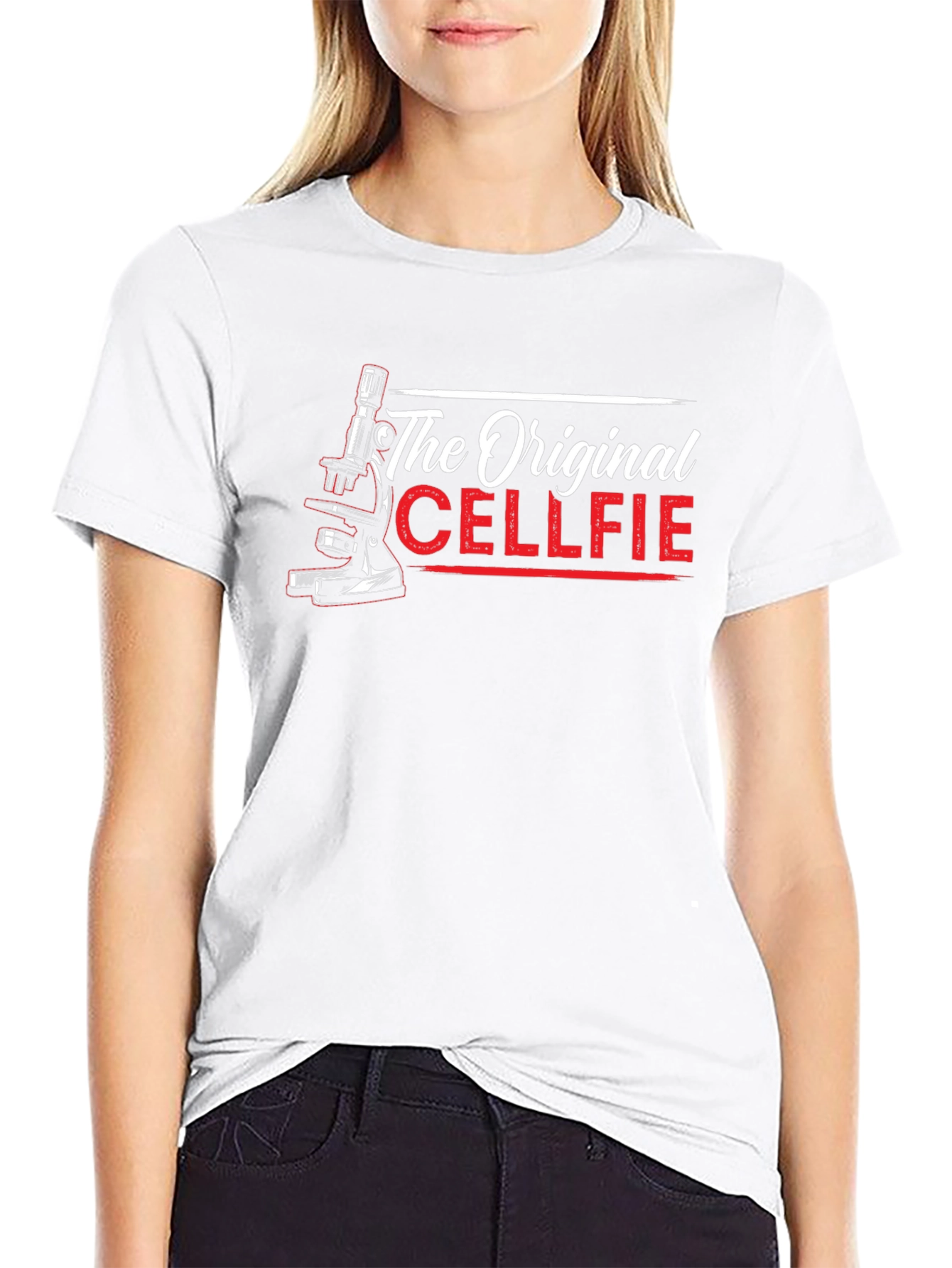 Black The Original Cellfie T-Shirt - Biology Humor view 9