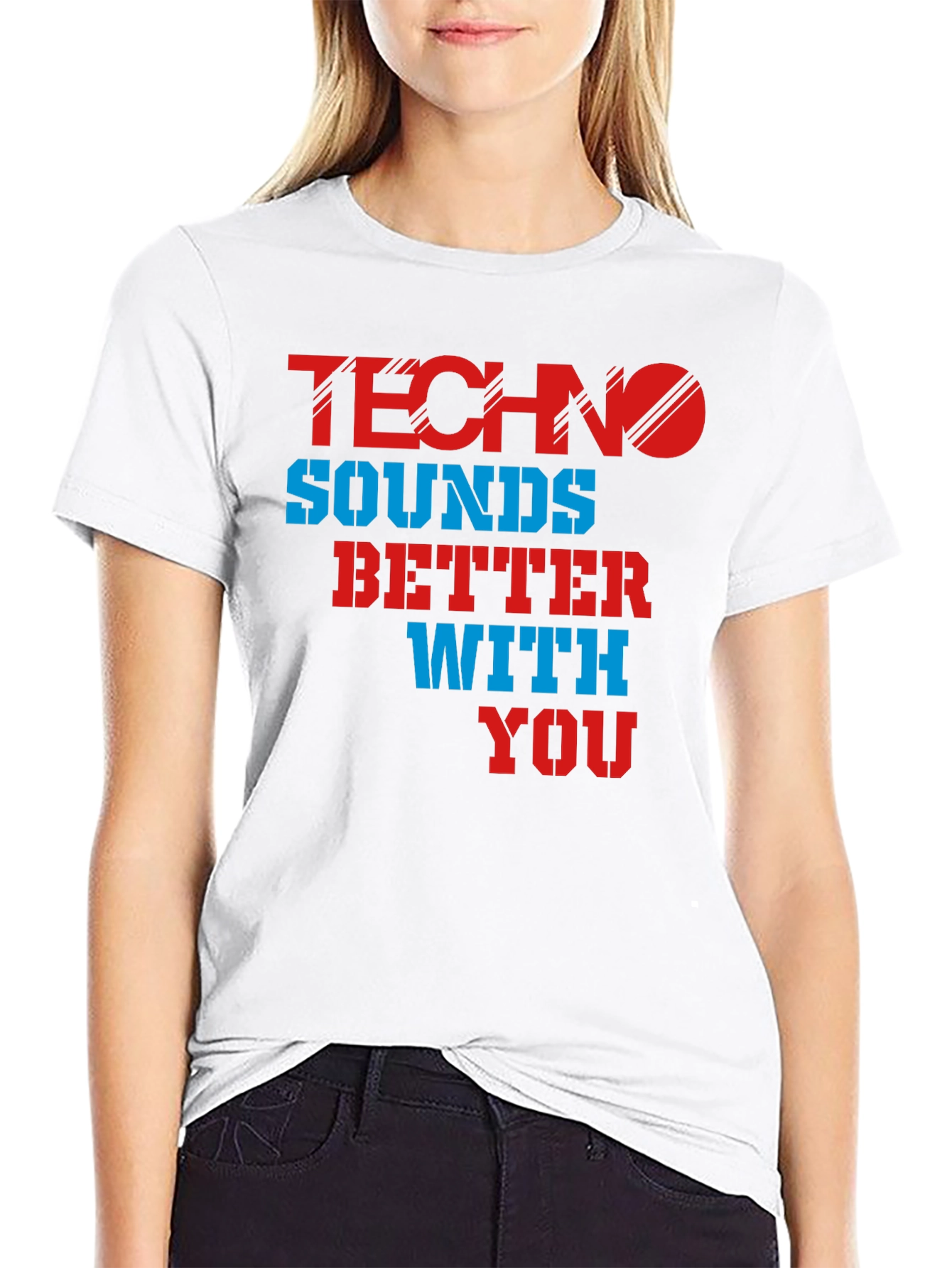 Black Techno Sounds Better With You T-Shirt view 9