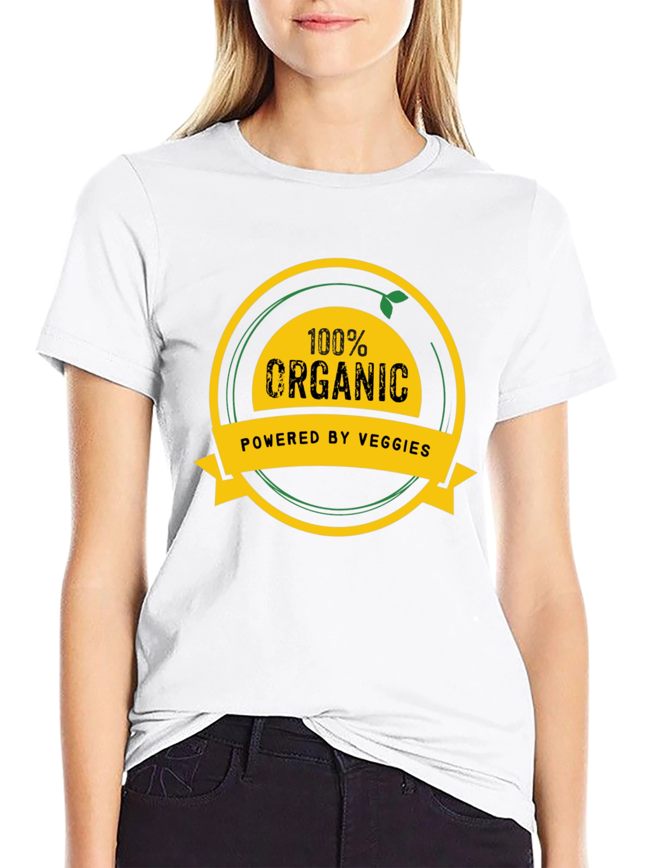 Black 100% Organic Veggie Powered T-Shirt view 9