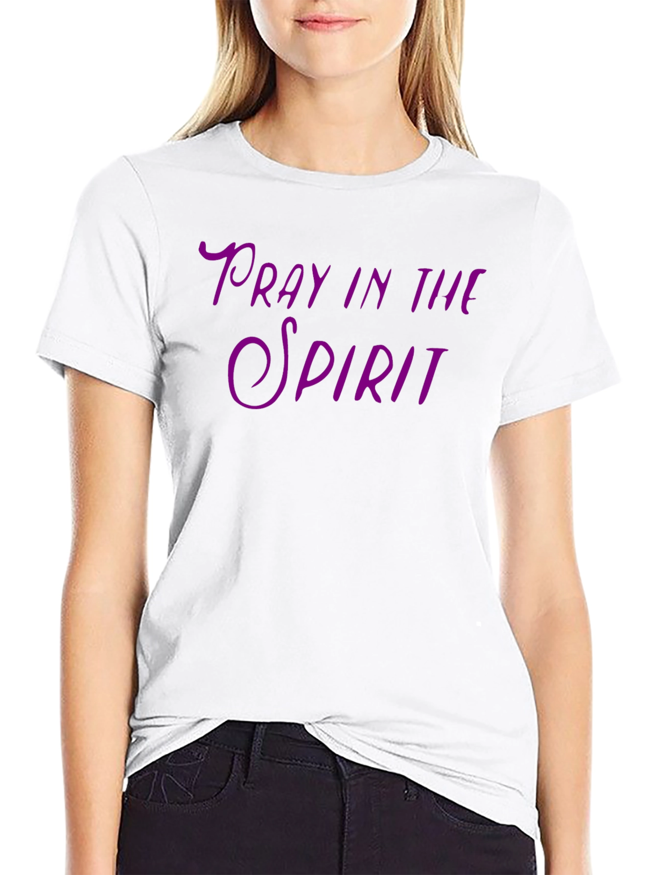 Black Pray in the Spirit Graphic T-Shirt - Black view 9