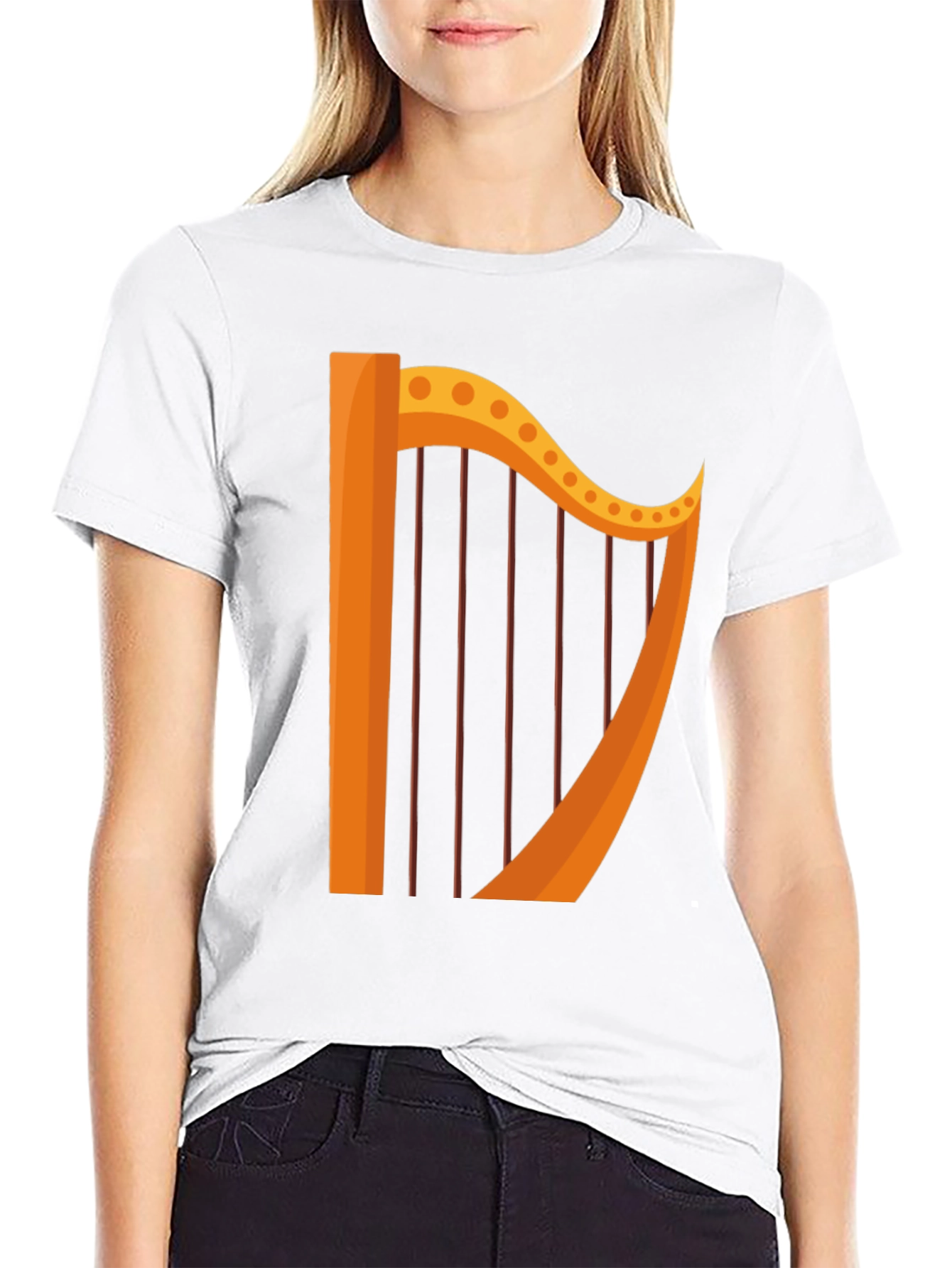 Black Harp Graphic Black T-Shirt view 9