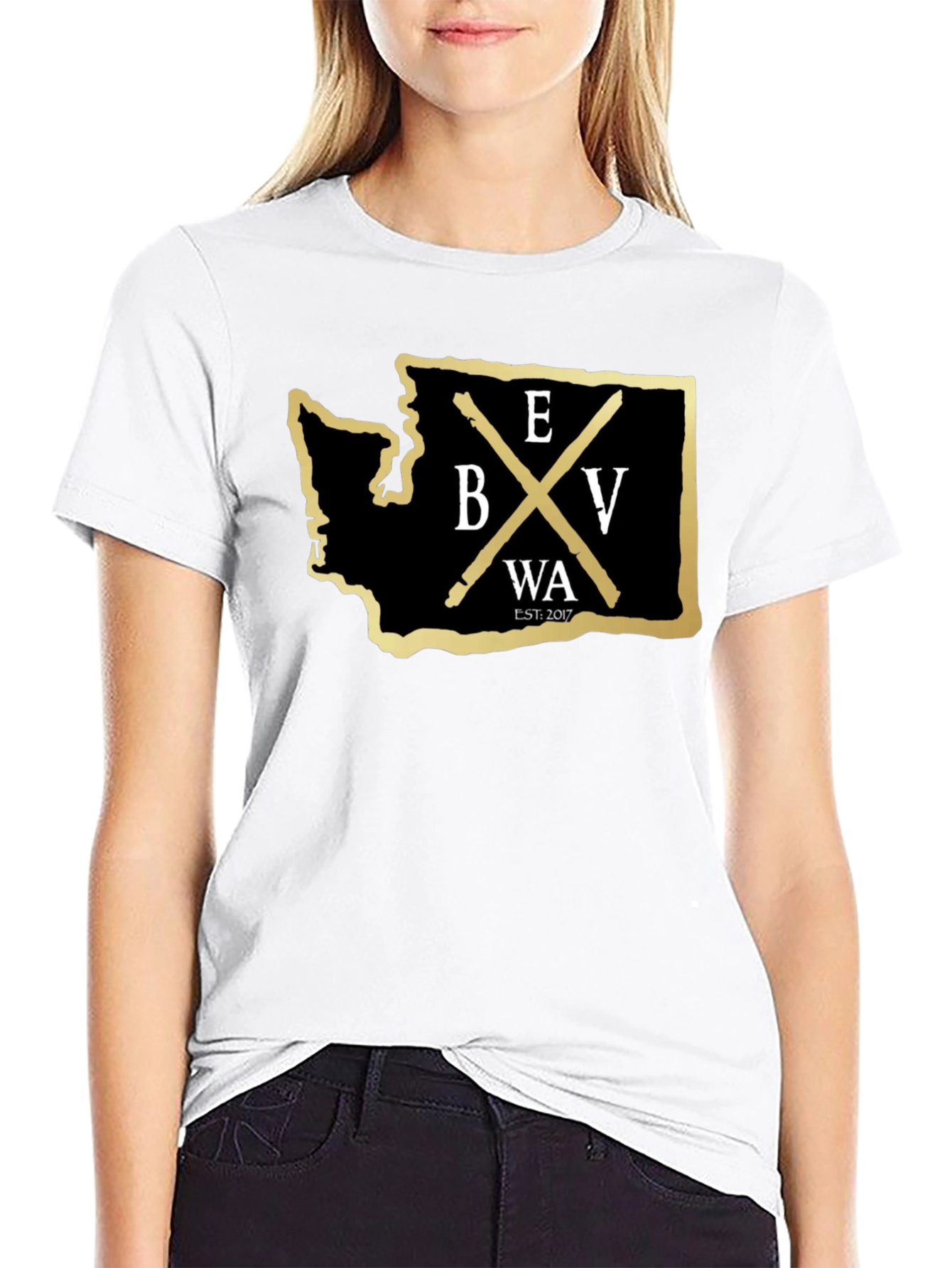 Black Washington State BV T-Shirt - Black view 9
