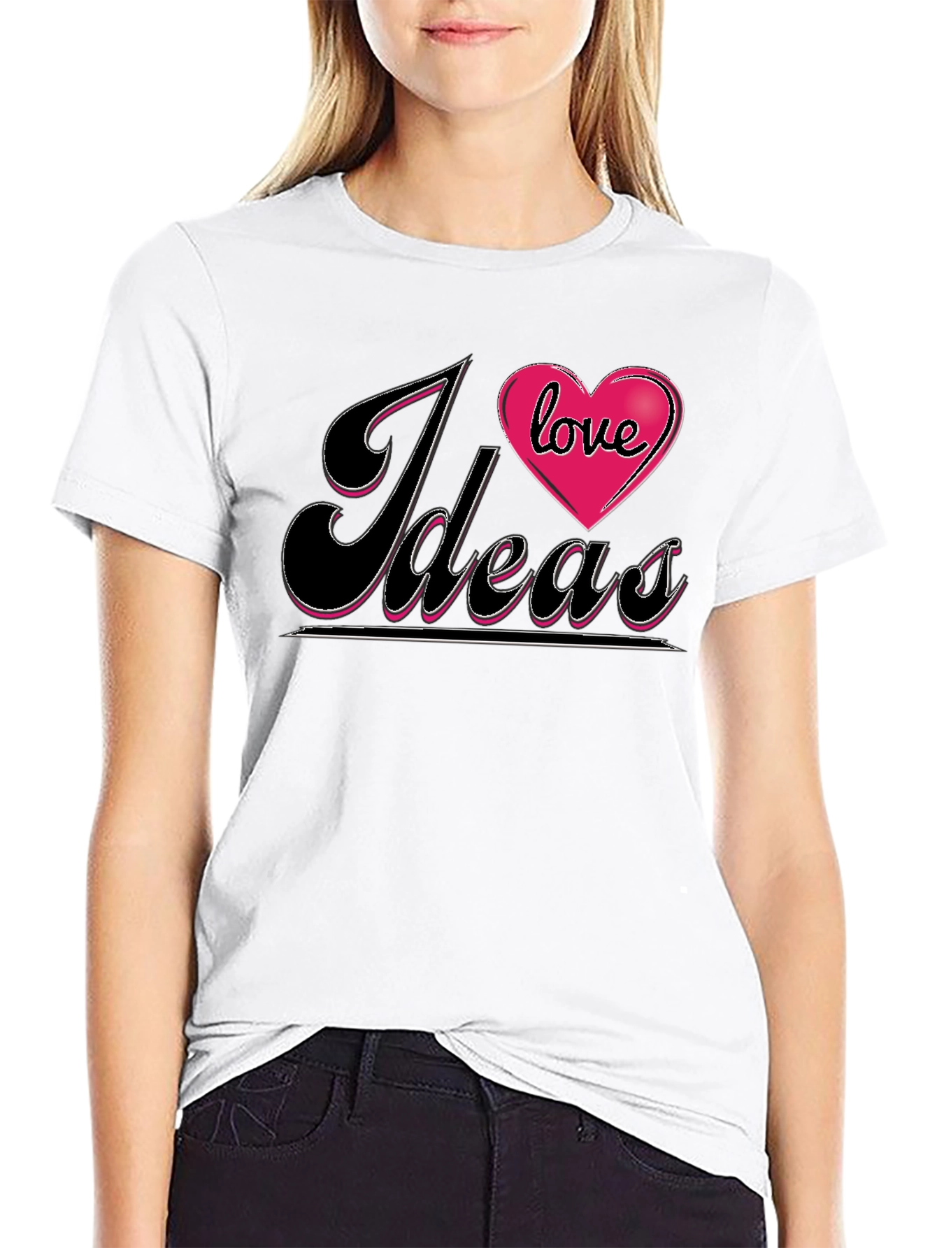 Black I Love Ideas Graphic Tee - Black T-Shirt view 9