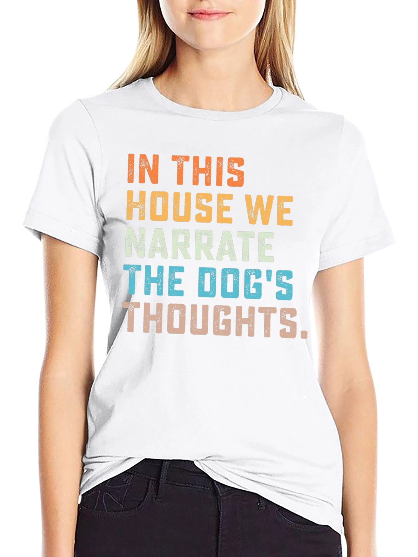 Black Narrate Dog's Thoughts T-Shirt Funny Pet Lover Tee view 9
