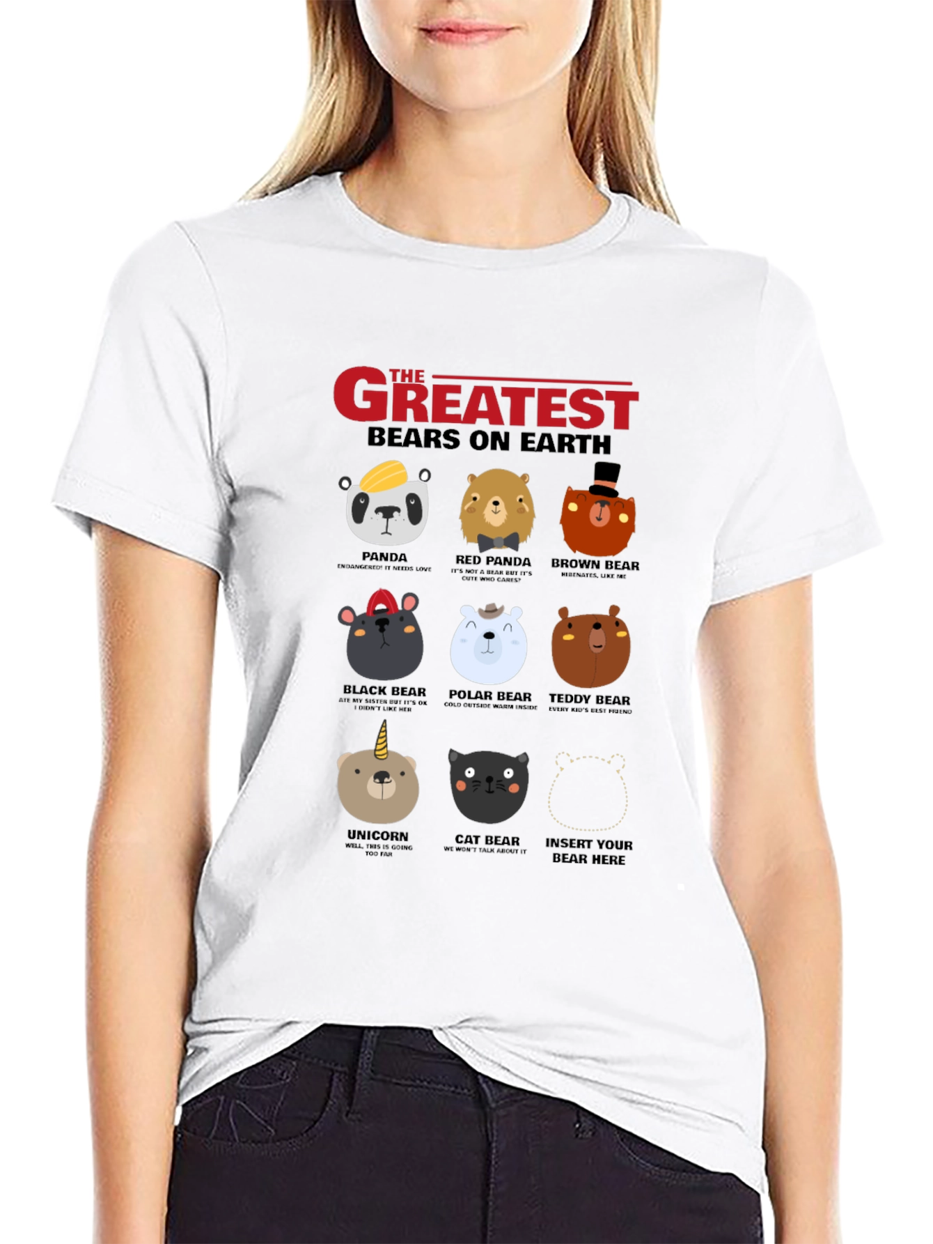 Black Greatest Bears on Earth Graphic T-Shirt view 9