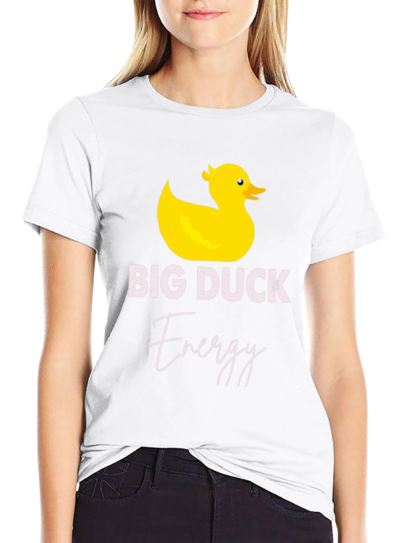 Black Big Duck Energy T-Shirt - Funny Graphic Tee view 9
