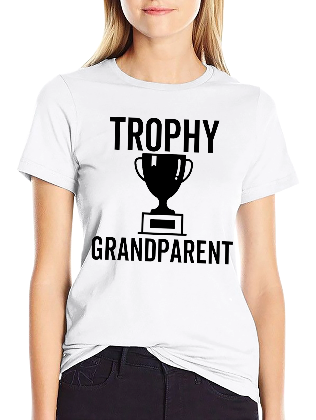 Black Trophy Grandparent Black T-Shirt view 9