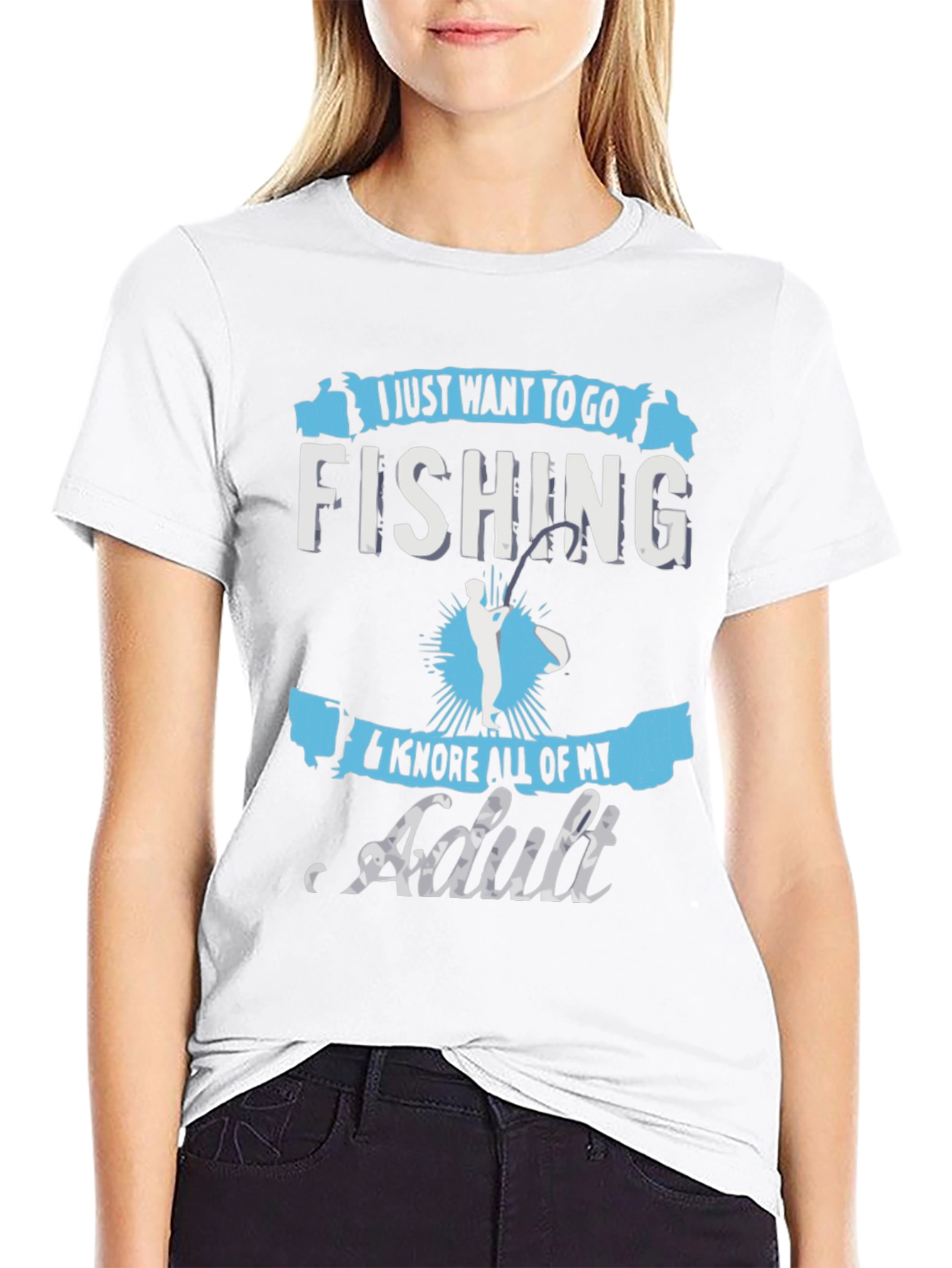 Black Fishing Lover T-Shirt - Ignore Adulting! view 9