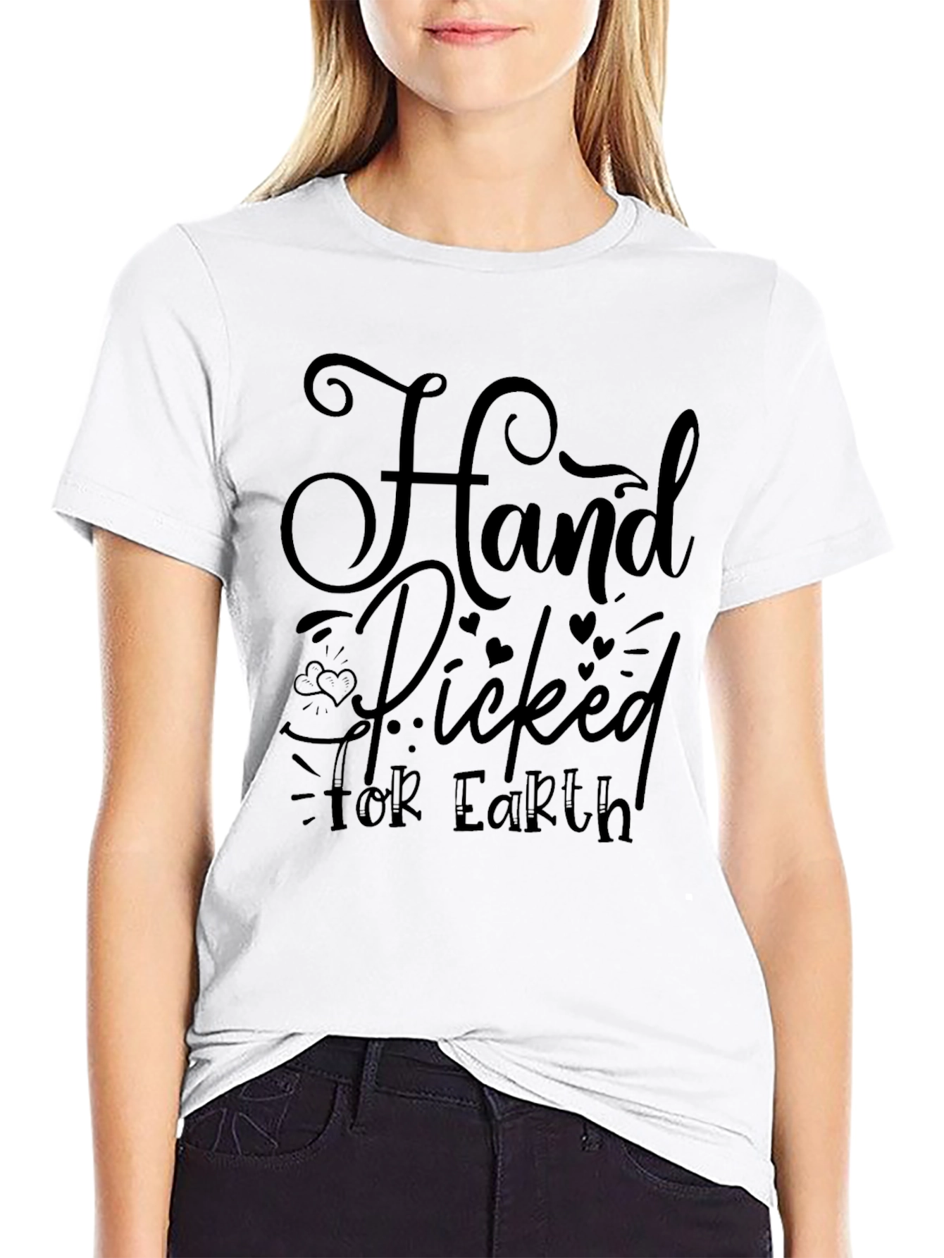 Black Hand Picked For Earth Graphic T-Shirt view 9