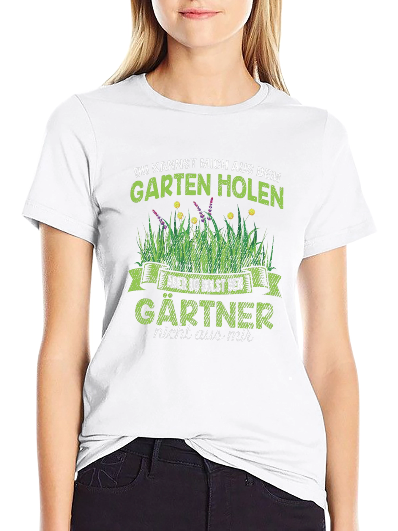 Black Gardener T-Shirt - German Gardening Humor view 9