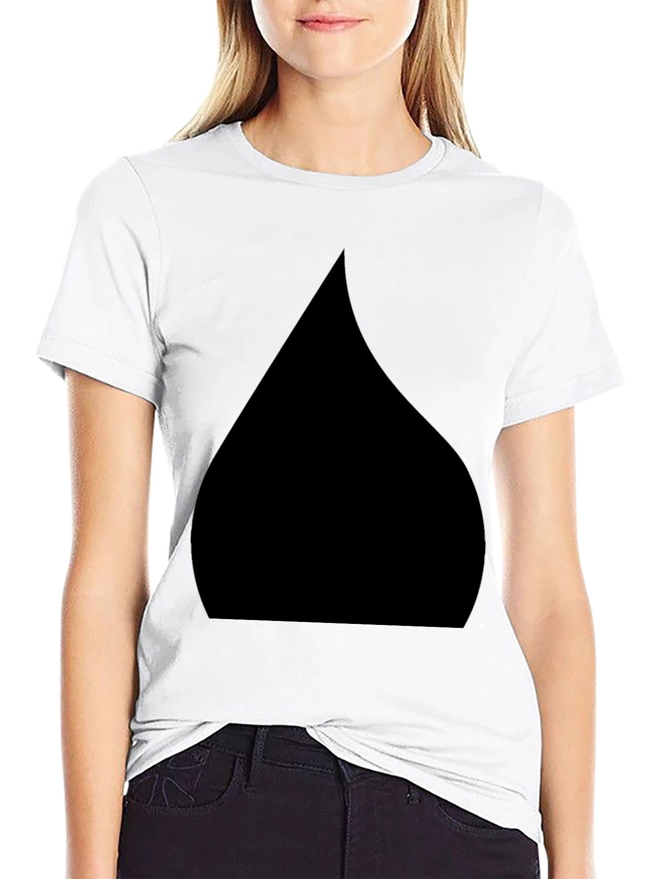 Black Bold Black Spade T-Shirt - Modern Minimalist Design view 9