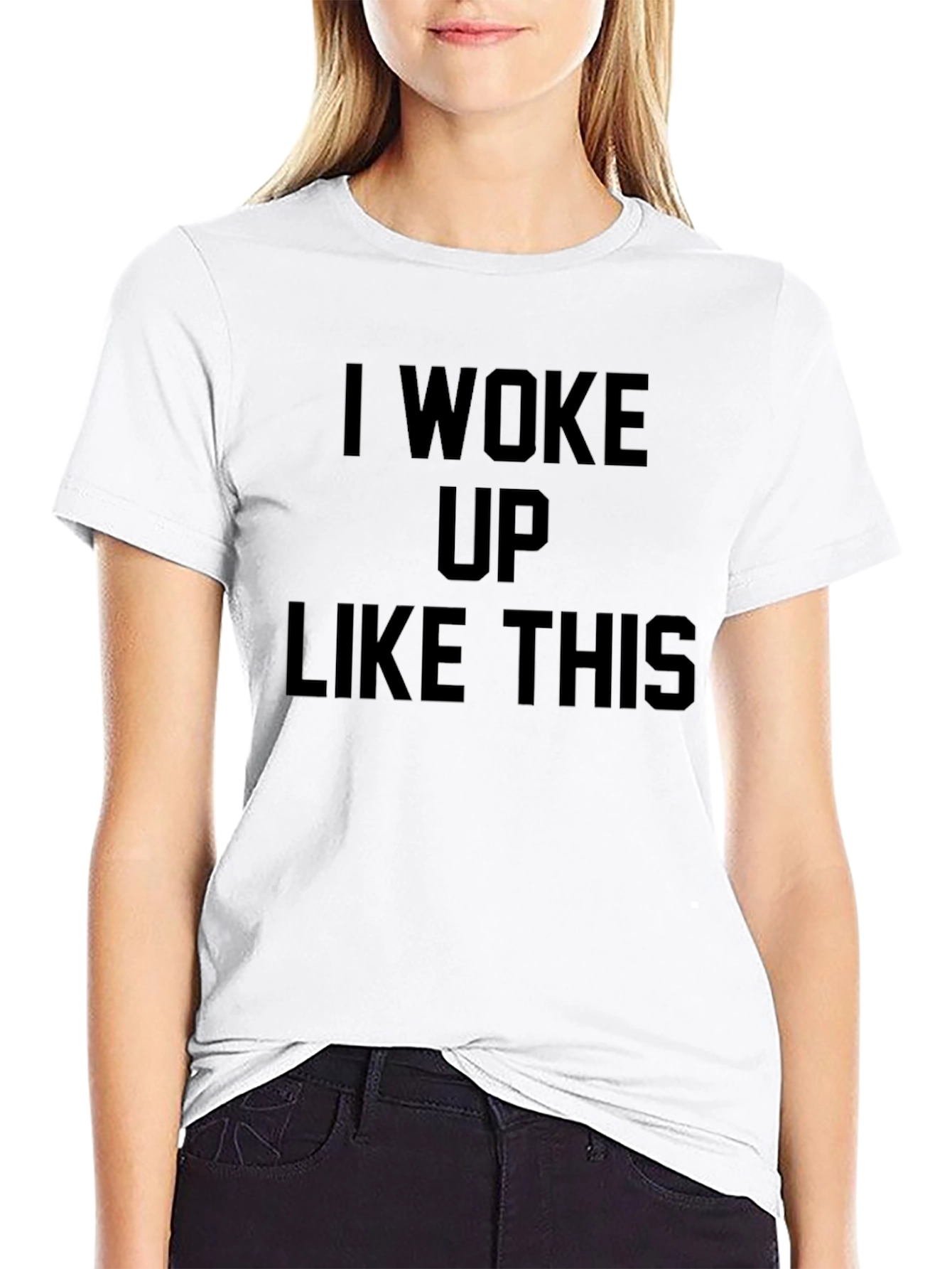 Black I Woke Up Like This - Graphic Tee view 9