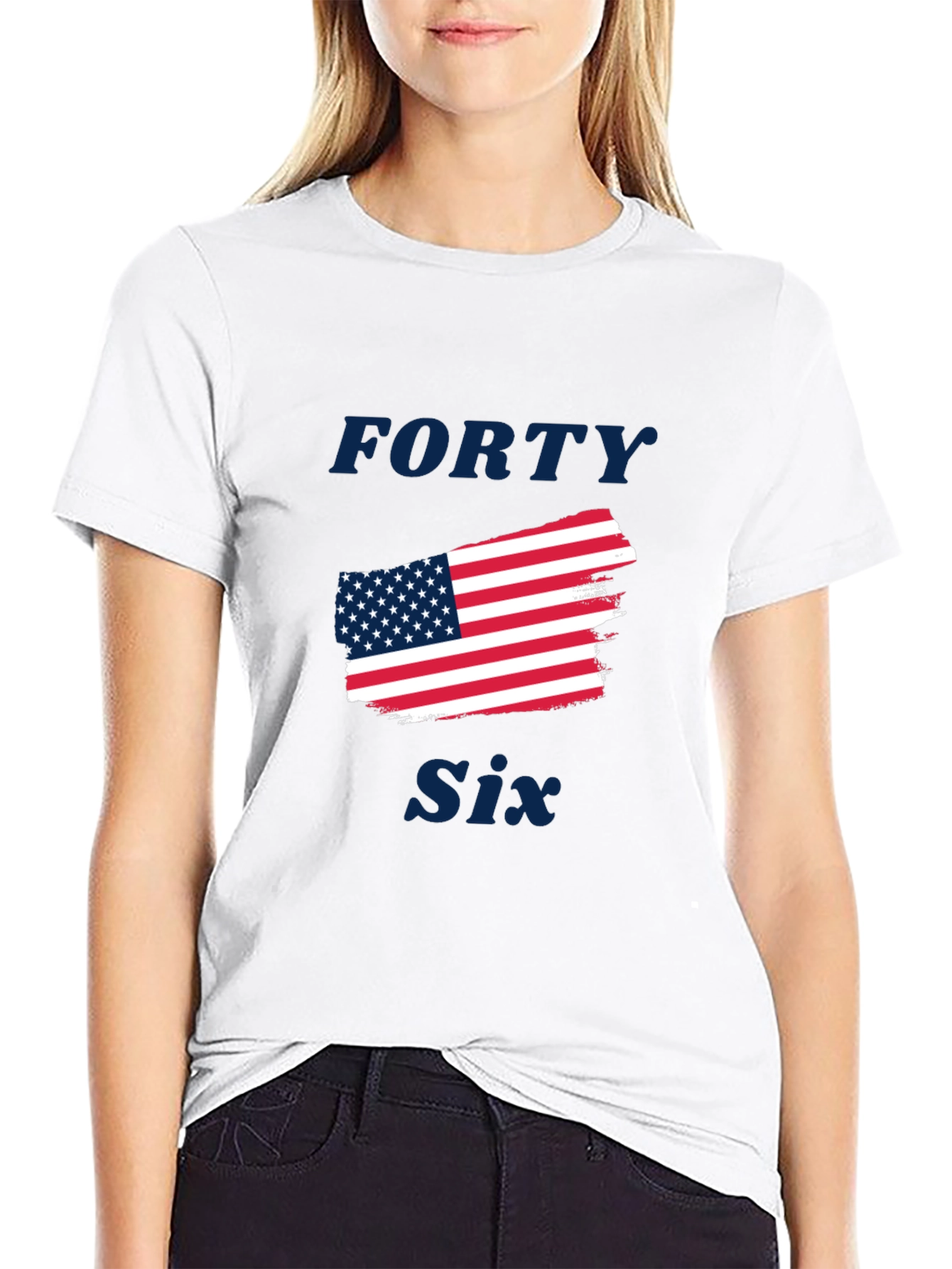 Black Forty Six American Flag Graphic Tee view 9