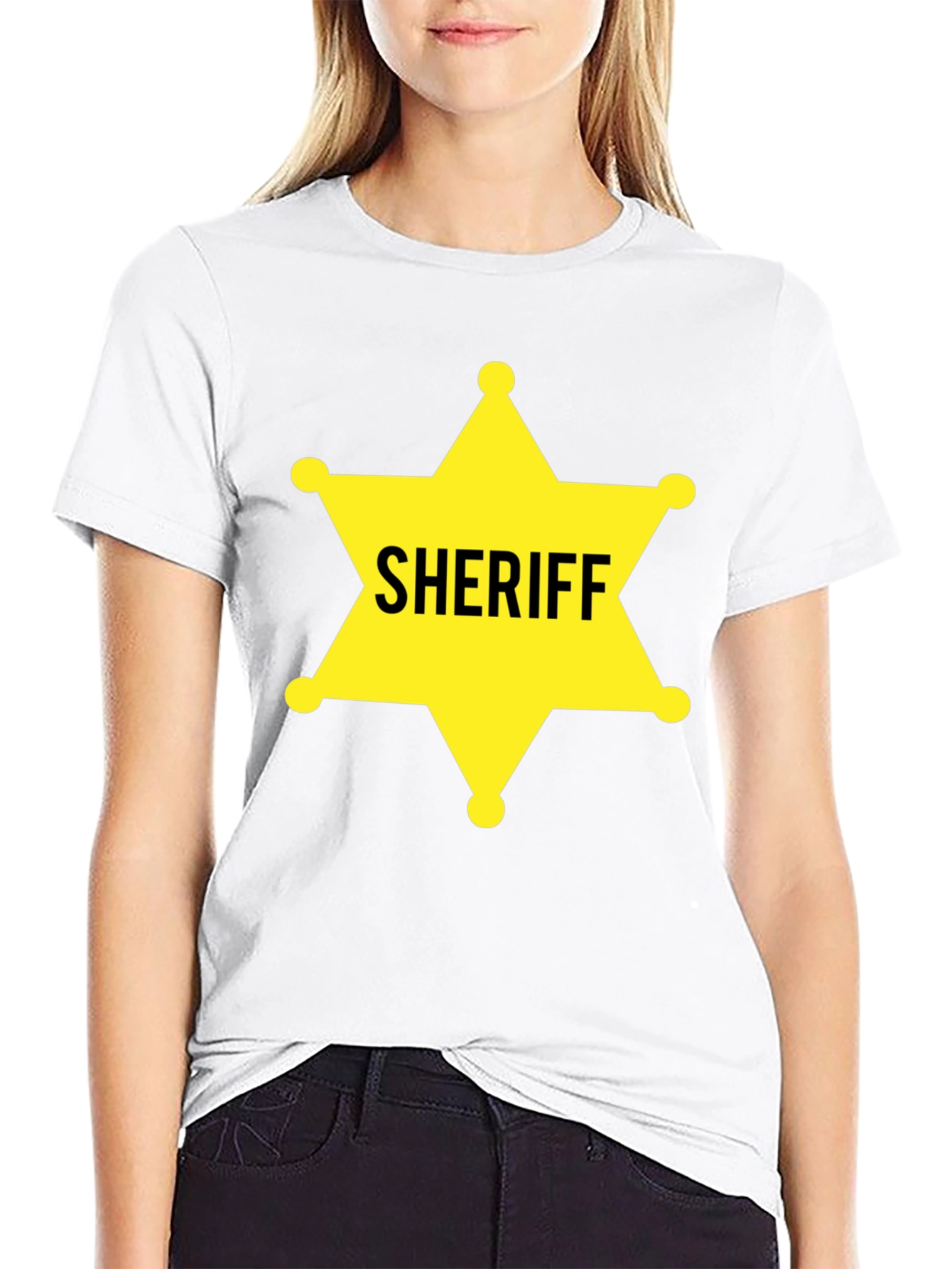 Black Sheriff Star Graphic T-Shirt view 9