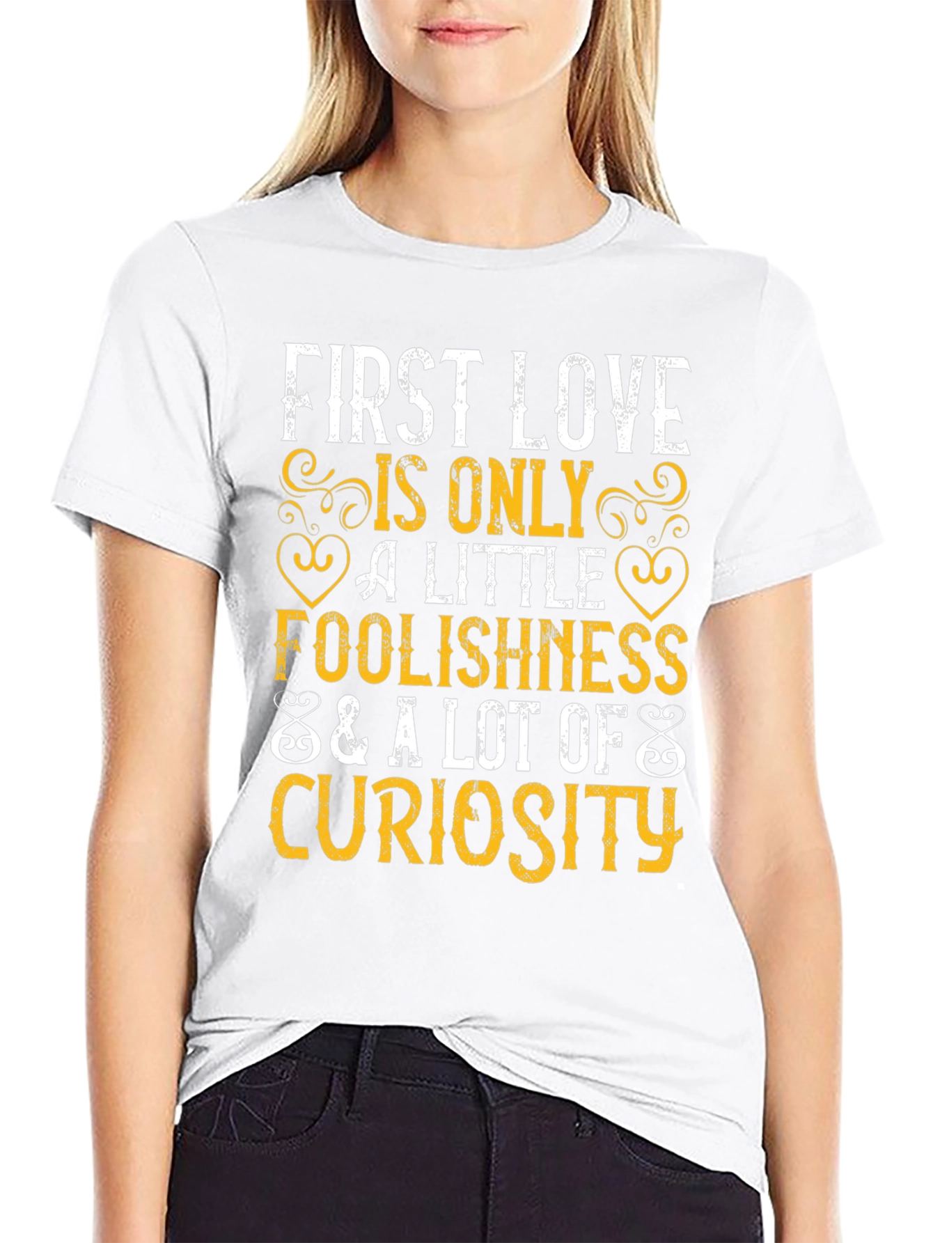 Black First Love Curiosity Graphic Tee view 9