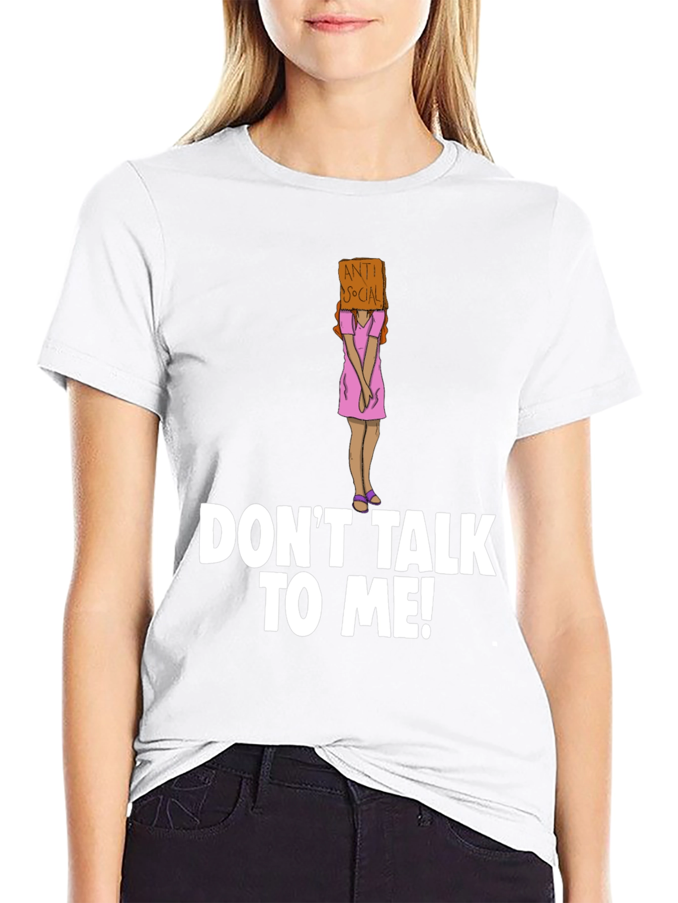 Black Anti-Social T-Shirt - 'Don't Talk To Me!' Novelty Tee view 9