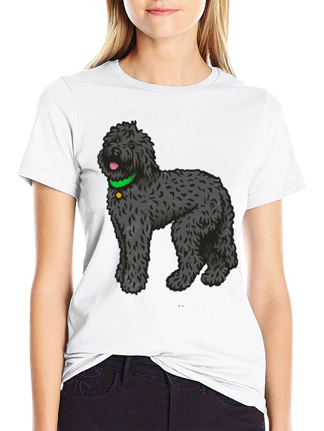 Black Dog Lover Tee - Black Portuguese Water Dog Graphic T-Shirt view 9