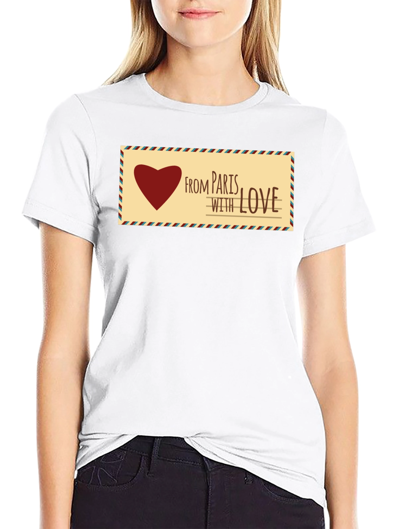 Black Paris With Love Graphic T-Shirt view 9