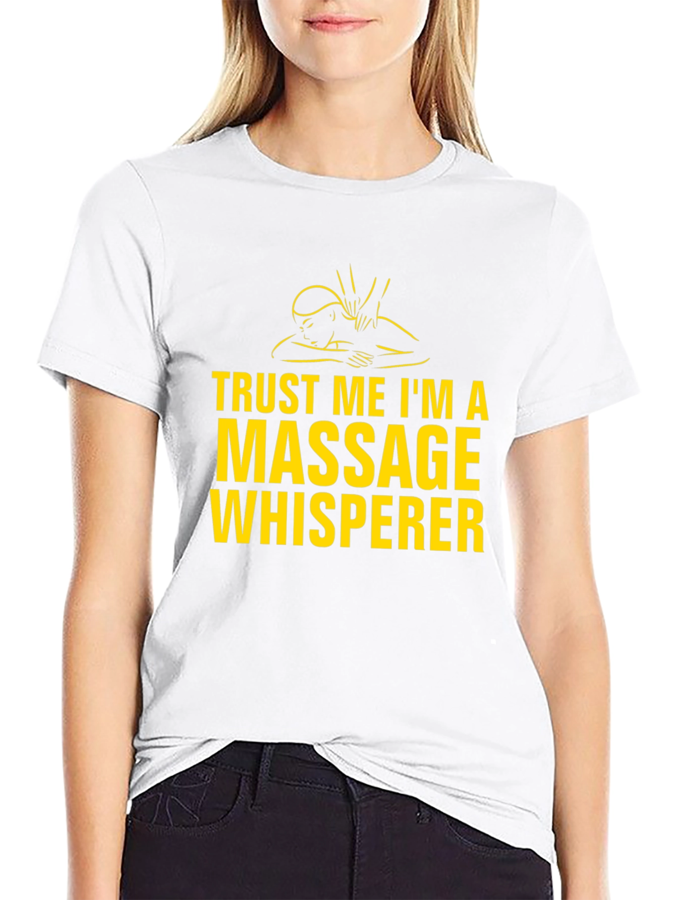 Black Massage Whisperer Graphic Tee - Black T-Shirt view 9