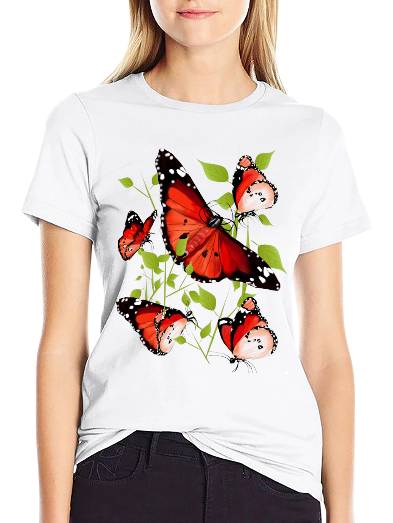 Black Butterfly Graphic Tee - Nature Inspired Design view 9