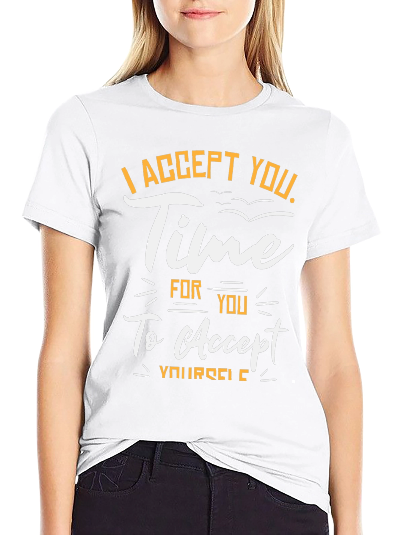 Black I Accept You Graphic Tee - Black view 9