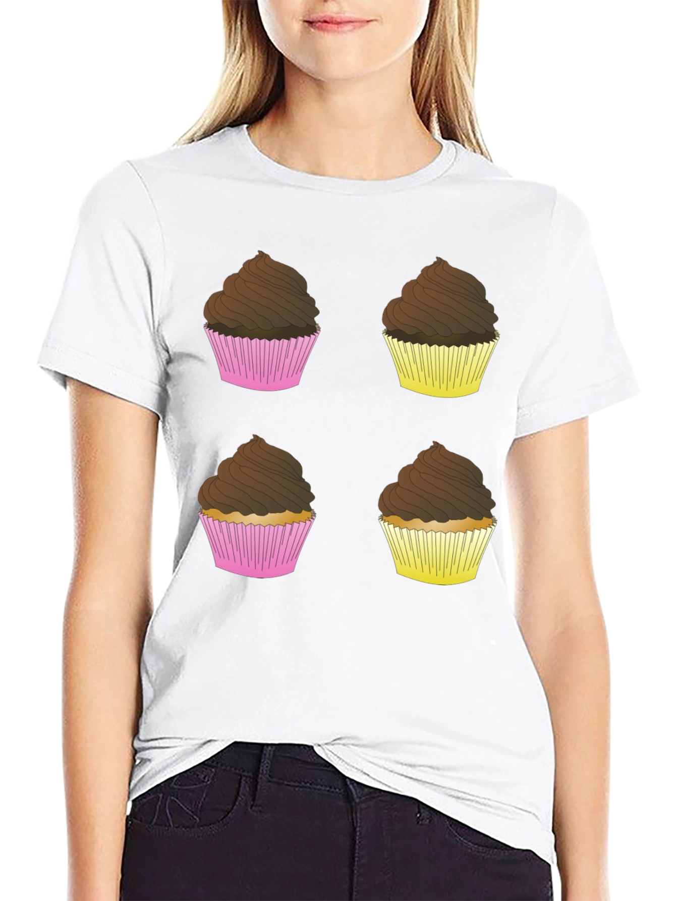 Black Cupcake T-Shirt - Sweet Design view 9