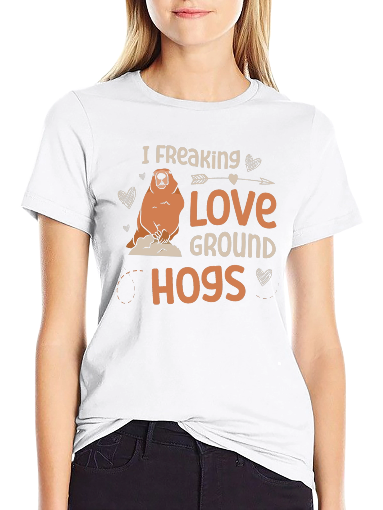 Black I Freaking Love Groundhogs Black T-Shirt view 9