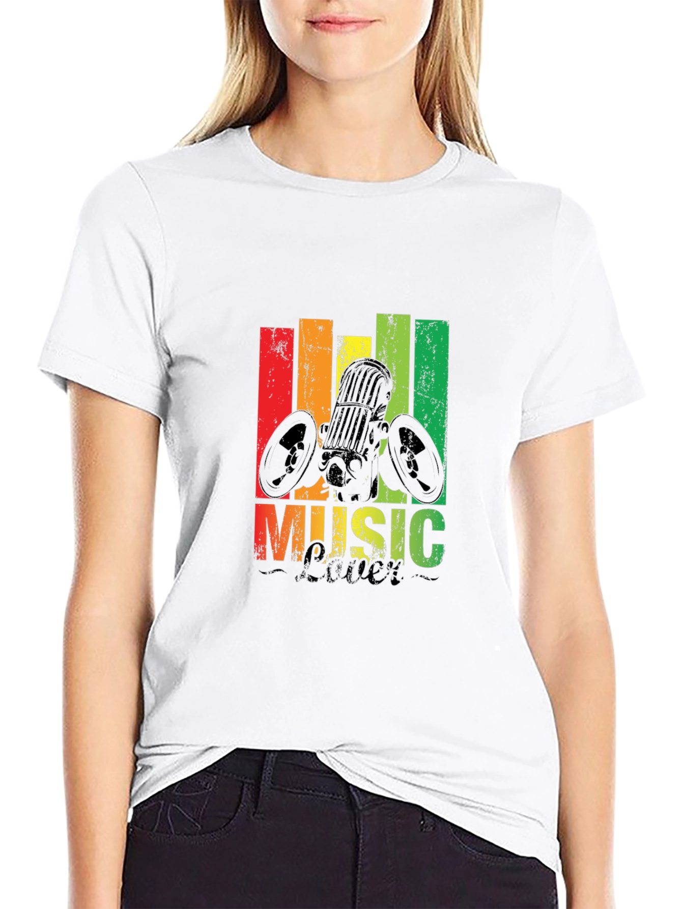 Black Rasta Music Lover T-Shirt view 9