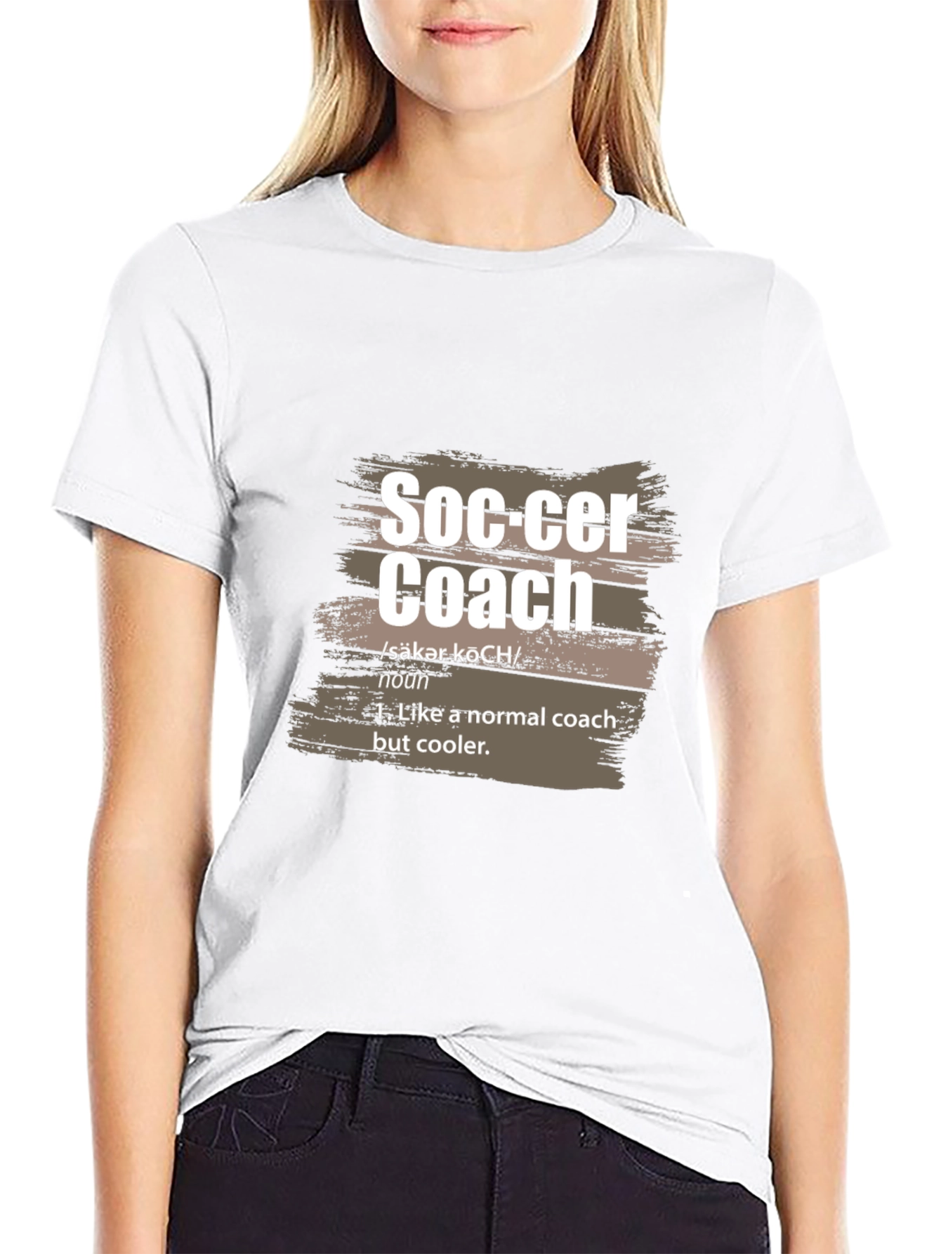 Black Soccer Coach Definition T-Shirt view 9
