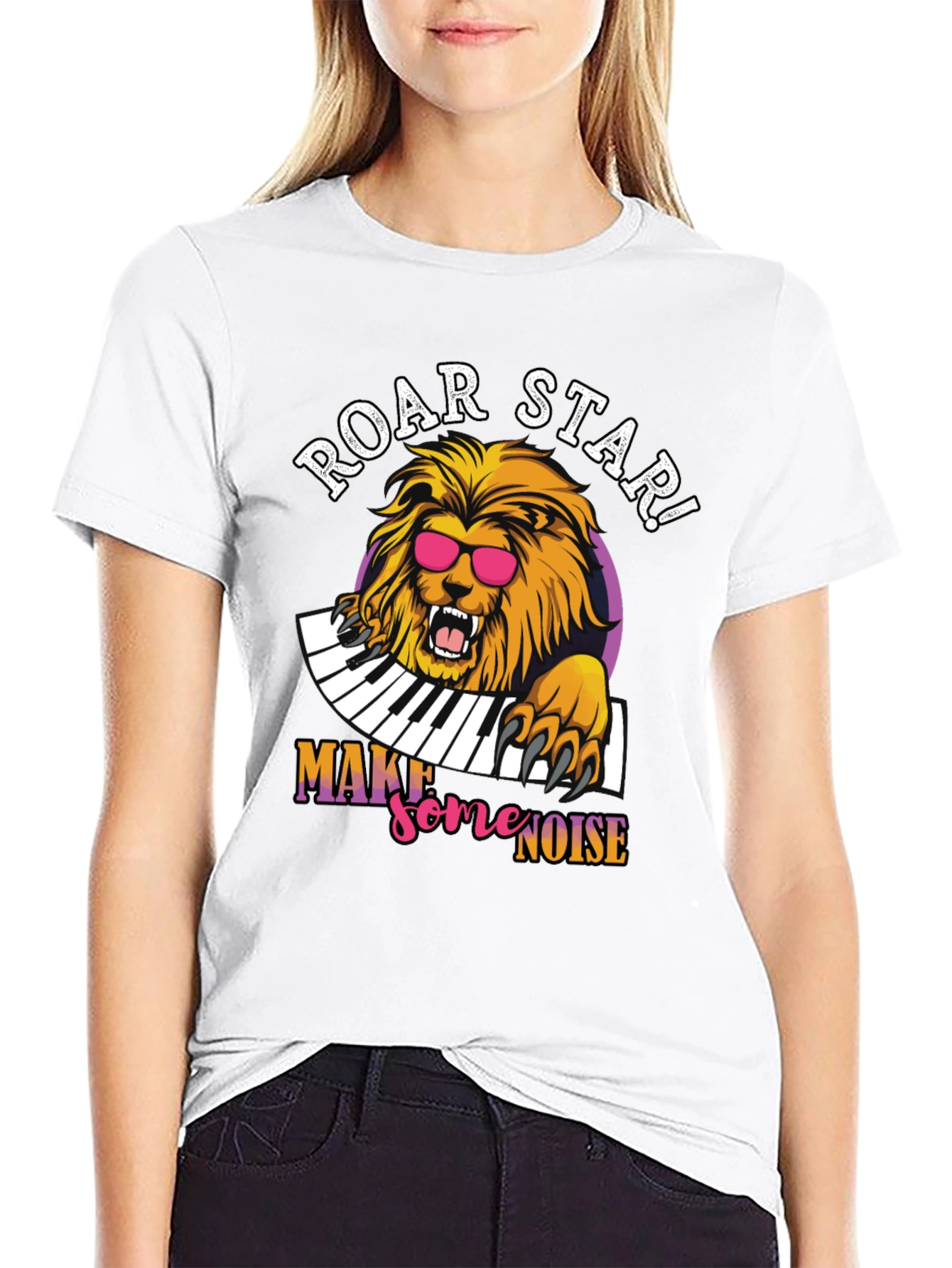 Black Roar Star Lion Graphic Tee - Rock Your Style! view 9