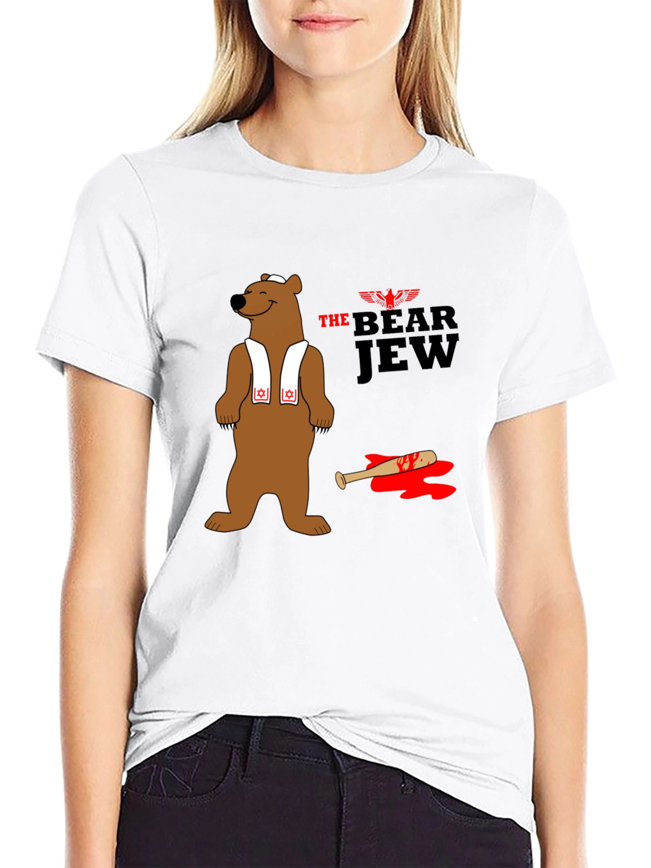 Black The Bear Jew T-Shirt view 9