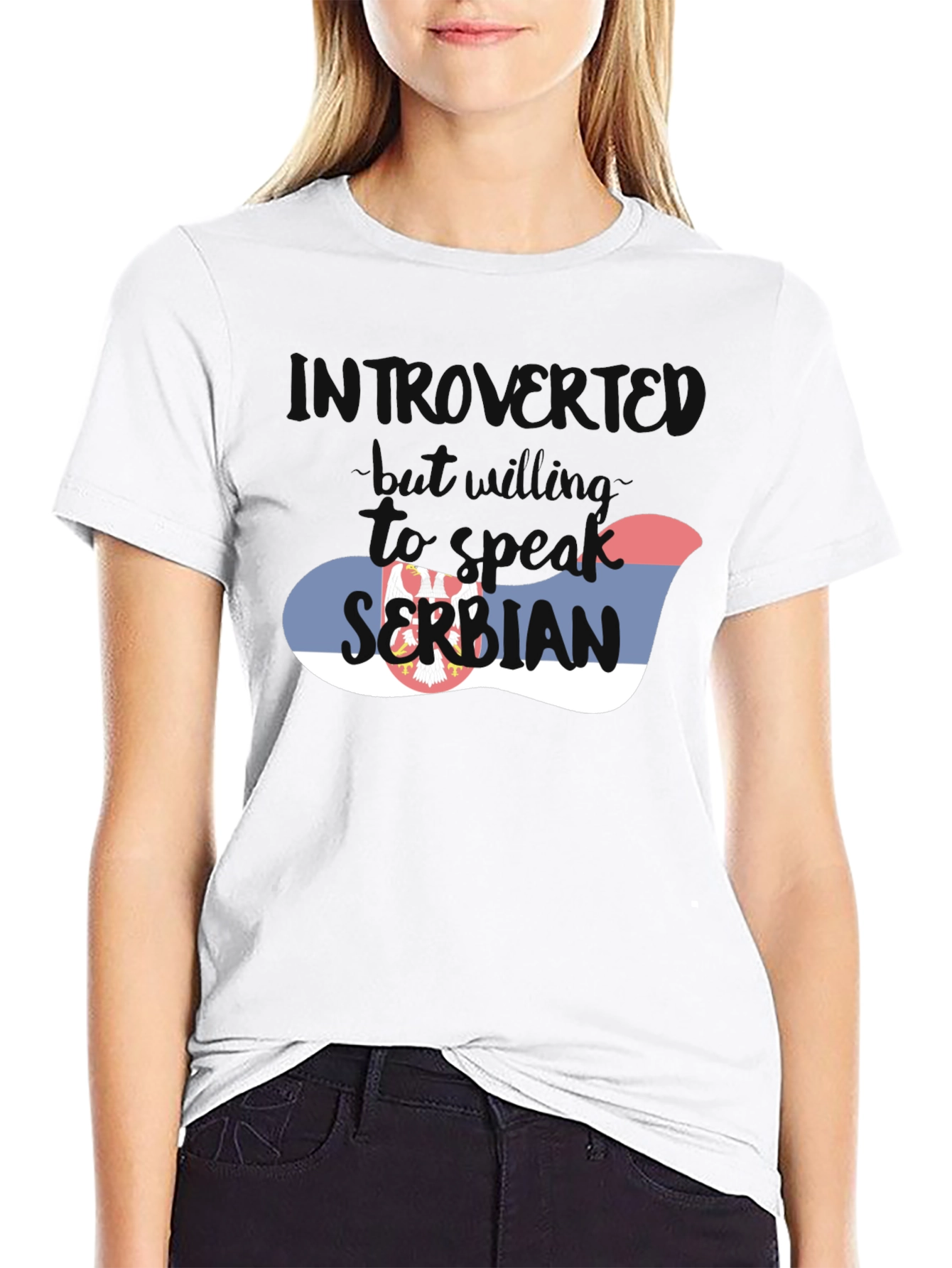 Introvert But Willing To Speak Serbian T-Shirt - 9