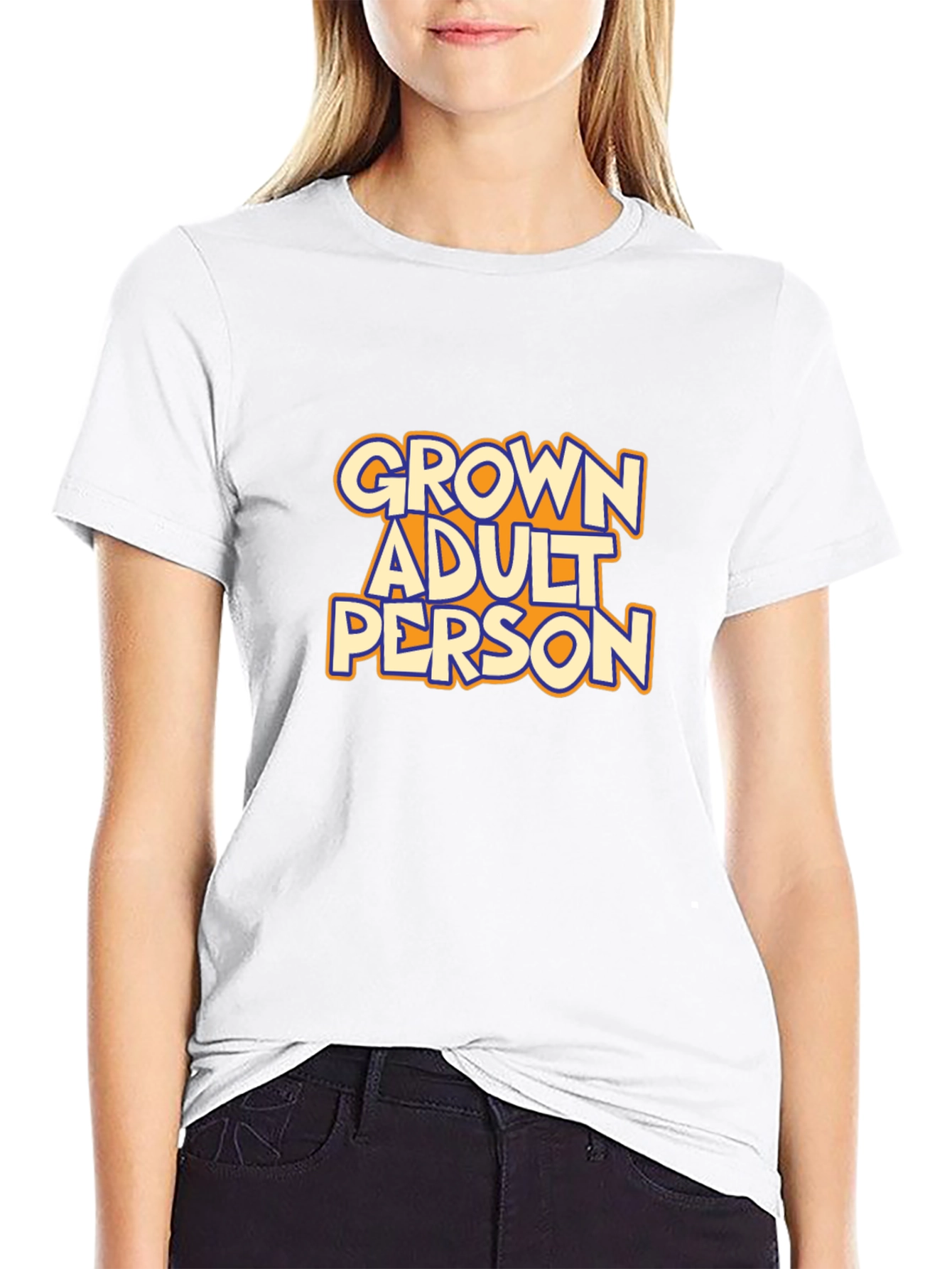Black Grown Adult Person Graphic T-Shirt view 9
