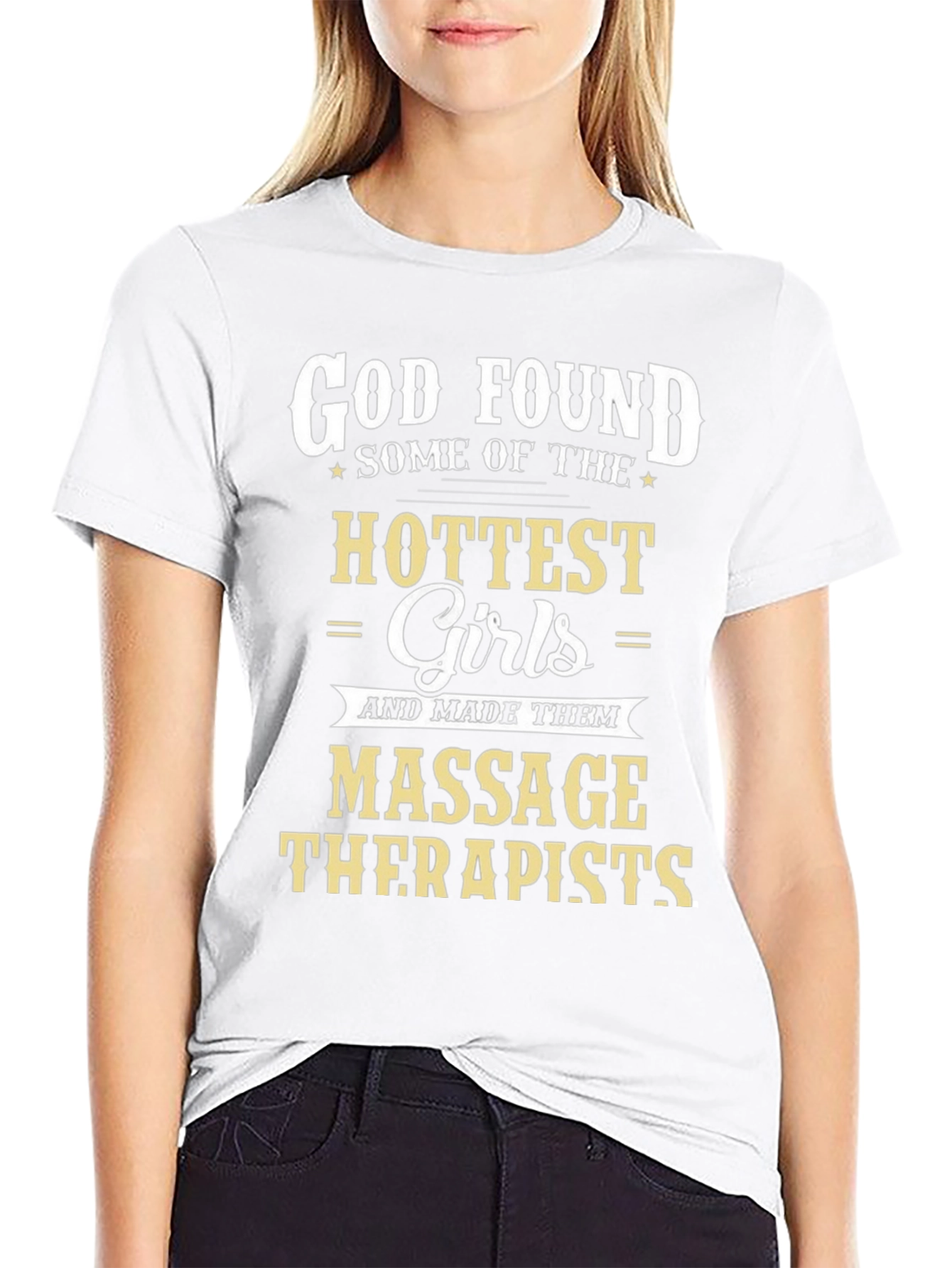 Black God Found Massage Therapists Graphic T-Shirt view 9