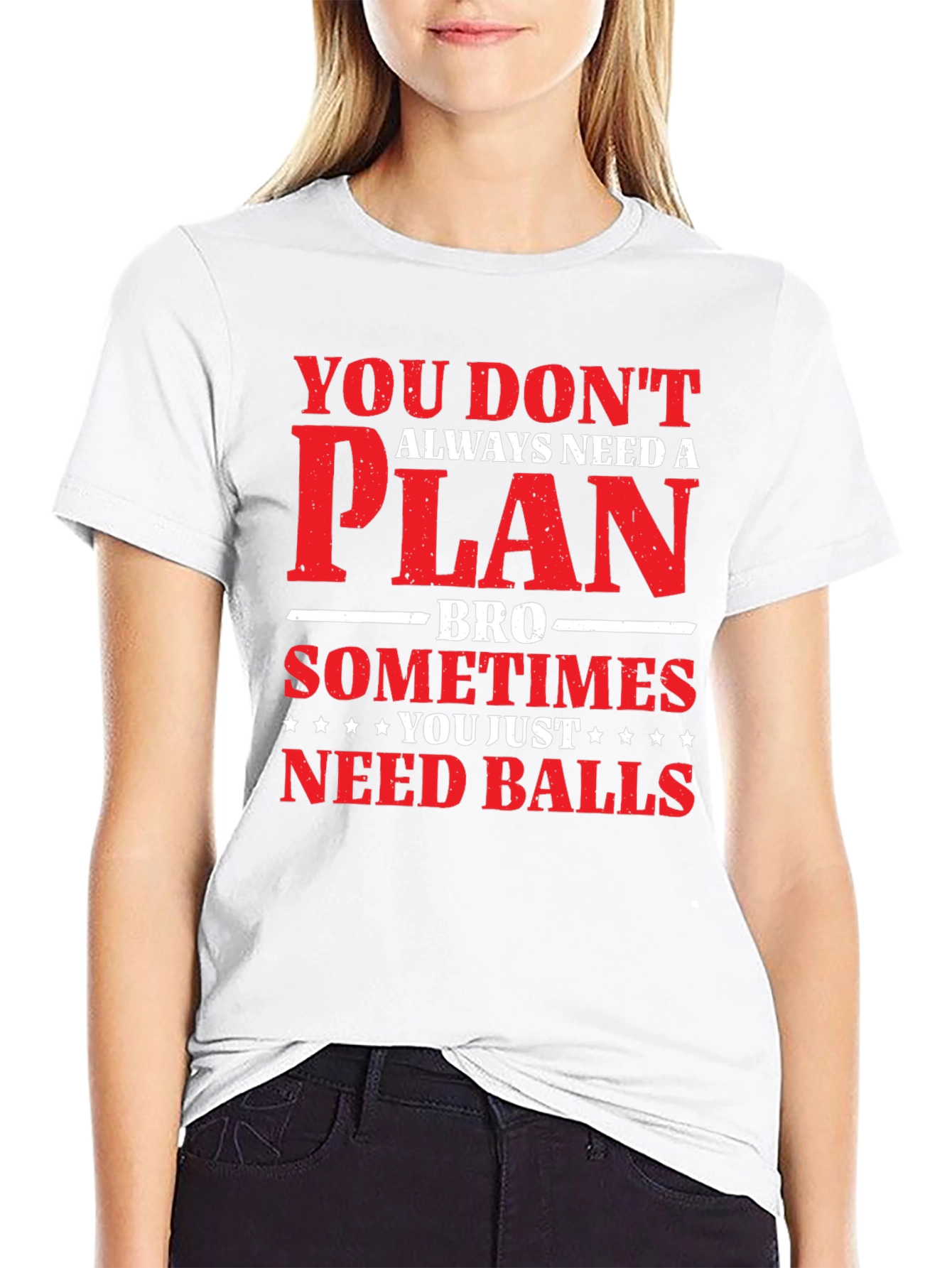 Black You Don't Need a Plan T-Shirt, Mens Graphic Tee view 9