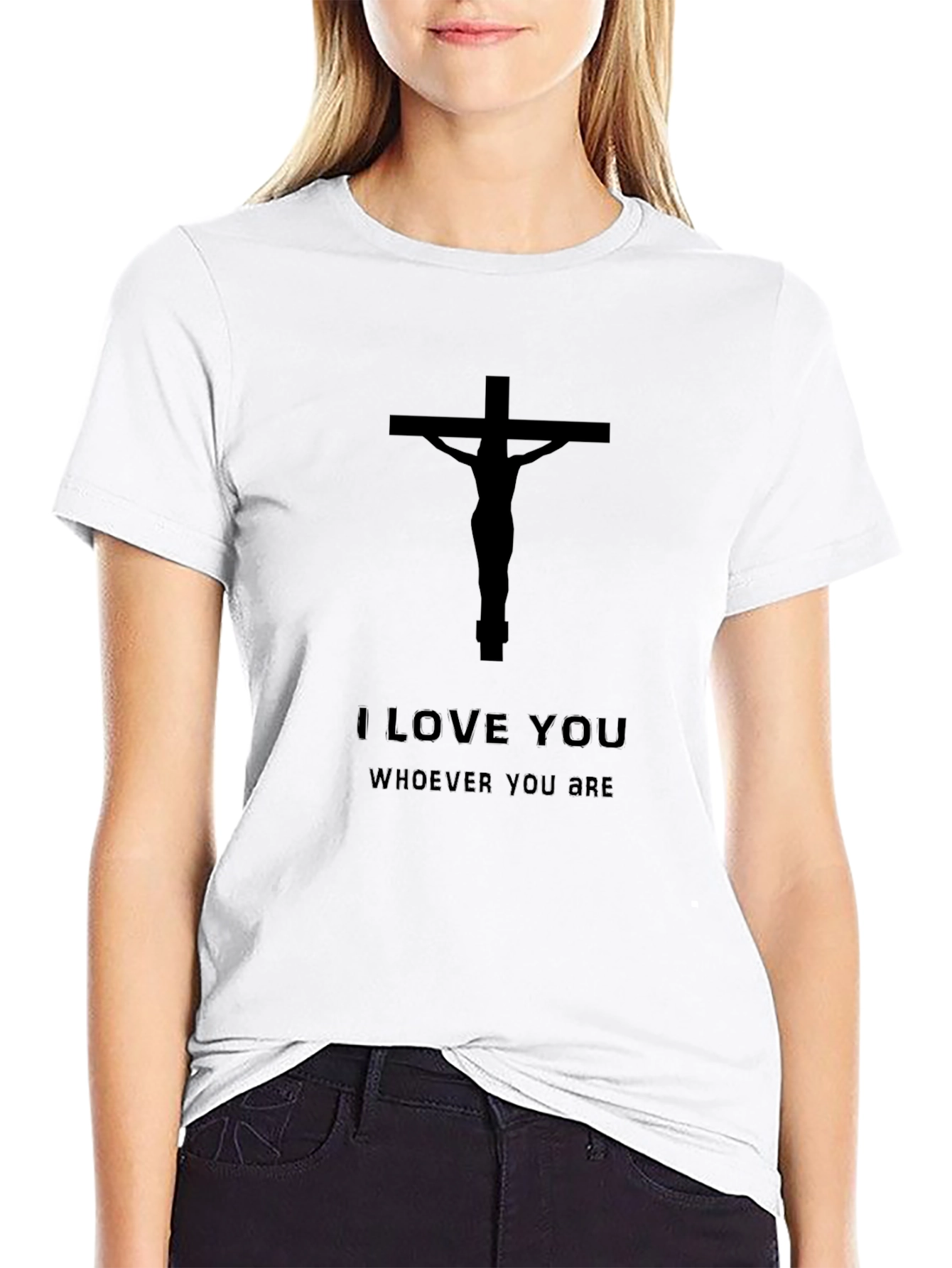Black I Love You Whoever You Are Graphic Tee view 9