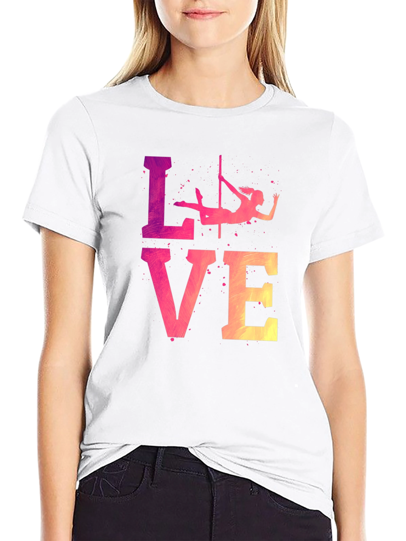 Black Pole Dancing Love Graphic T-Shirt view 9