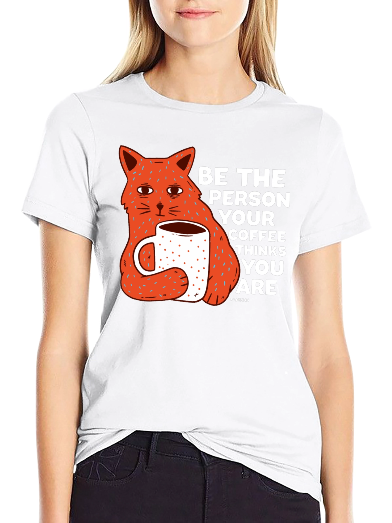 Black Cat & Coffee Graphic Tee - Be the Person Your Coffee Thinks You Are view 9