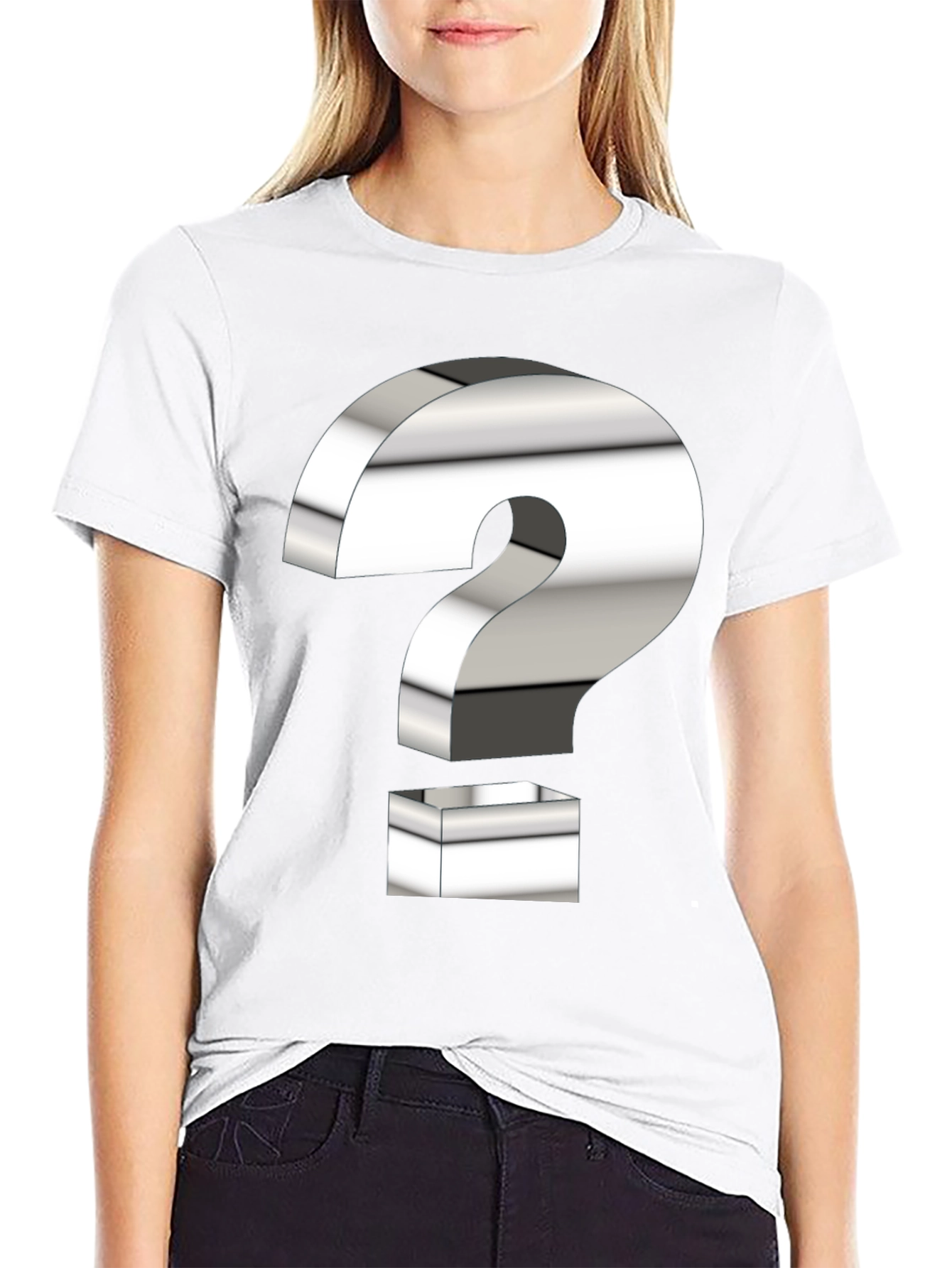 Black Question Mark Graphic T-Shirt view 9