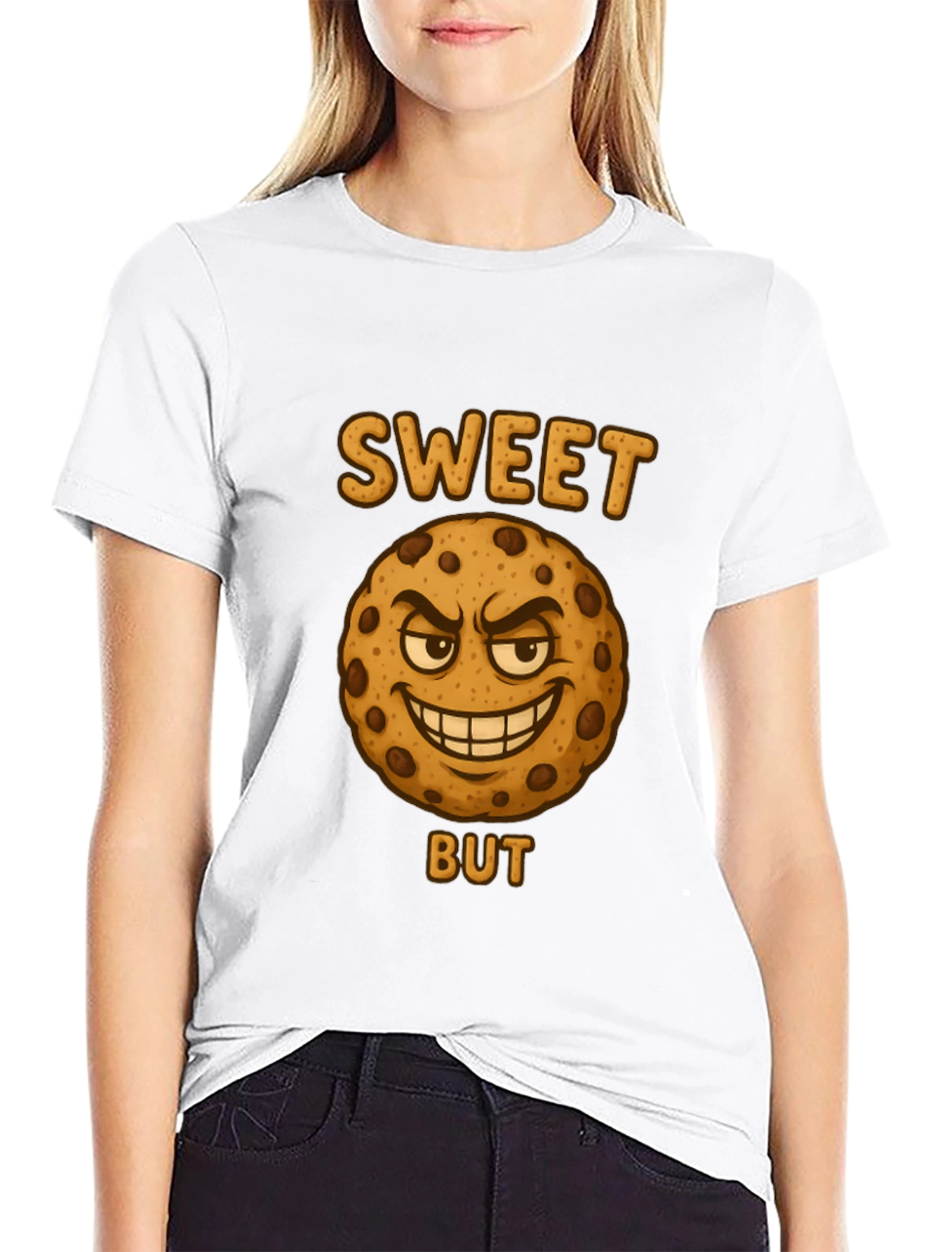 Black Sweet But Evil Cookie Graphic T-Shirt view 9