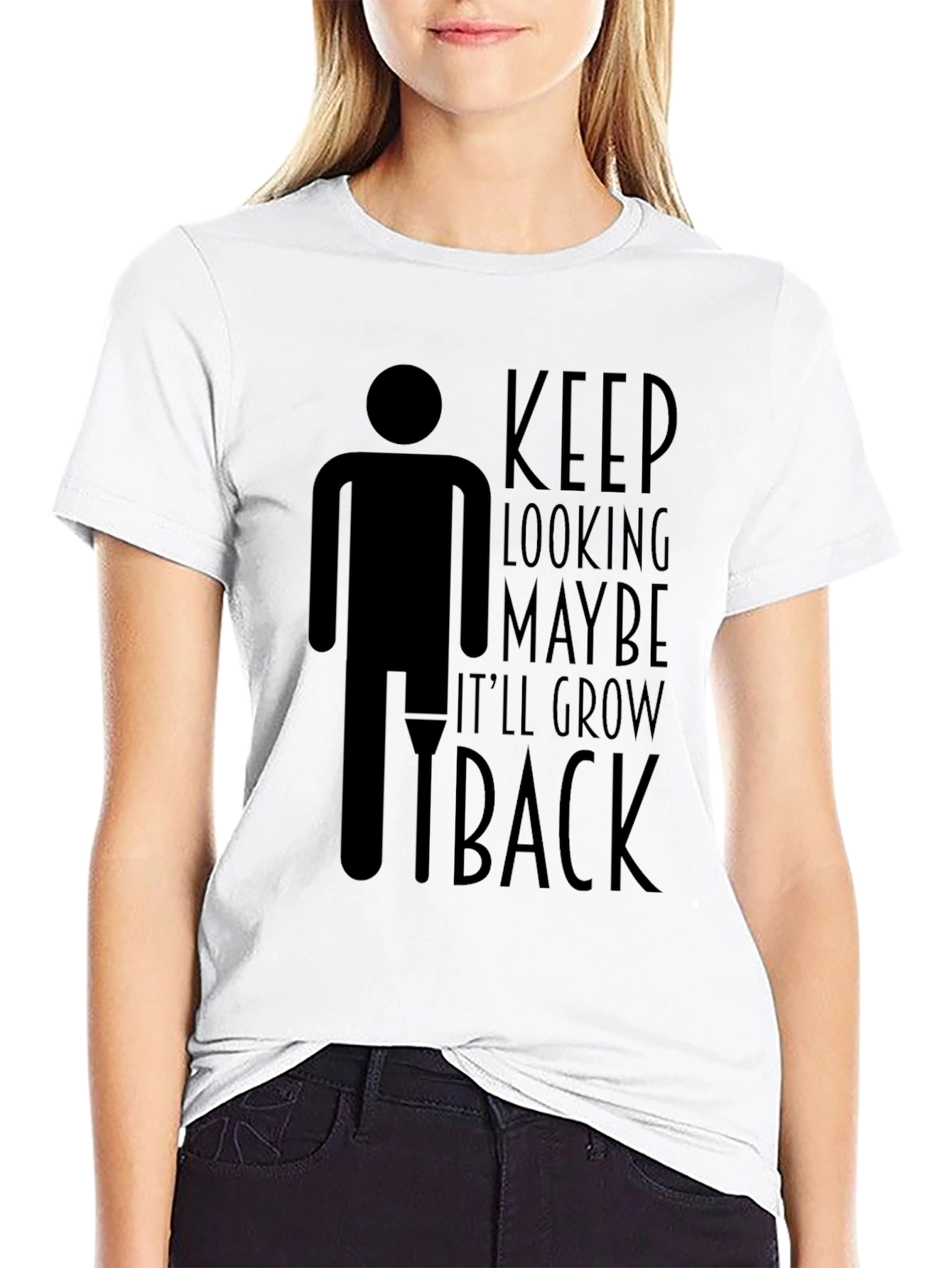Black Humorous Amputee Humor T-Shirt view 9
