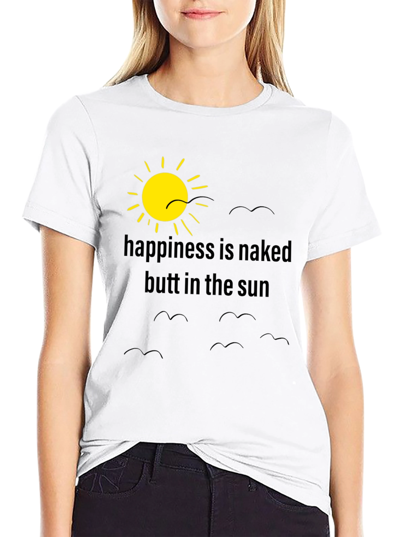 Black Happiness is Naked Butt in the Sun T-Shirt view 9