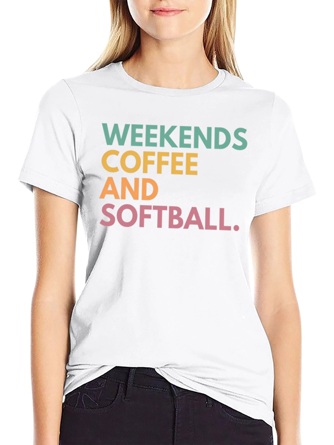 Black Weekends Coffee and Softball T-Shirt view 9