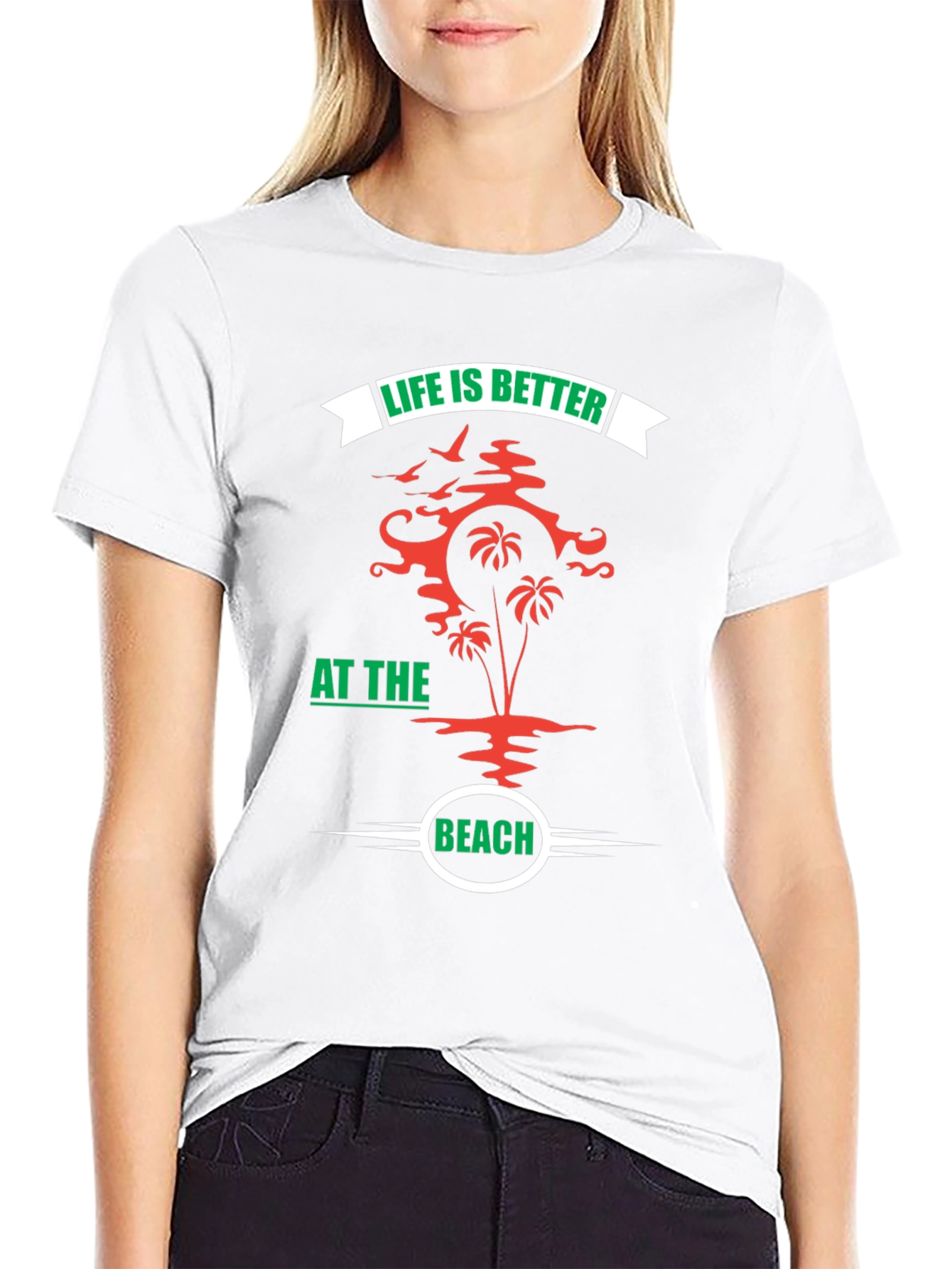 Black Life Is Better At The Beach Graphic Tee view 9
