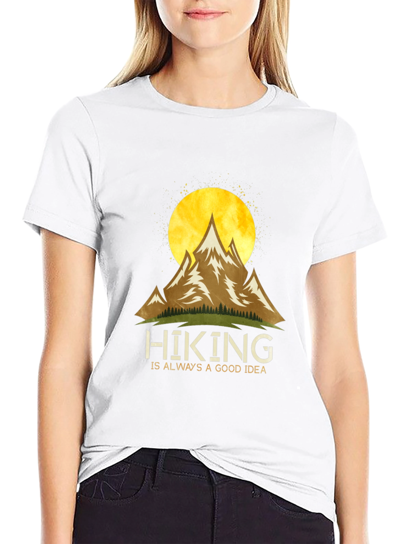Black Hiking is Always a Good Idea T-Shirt view 9