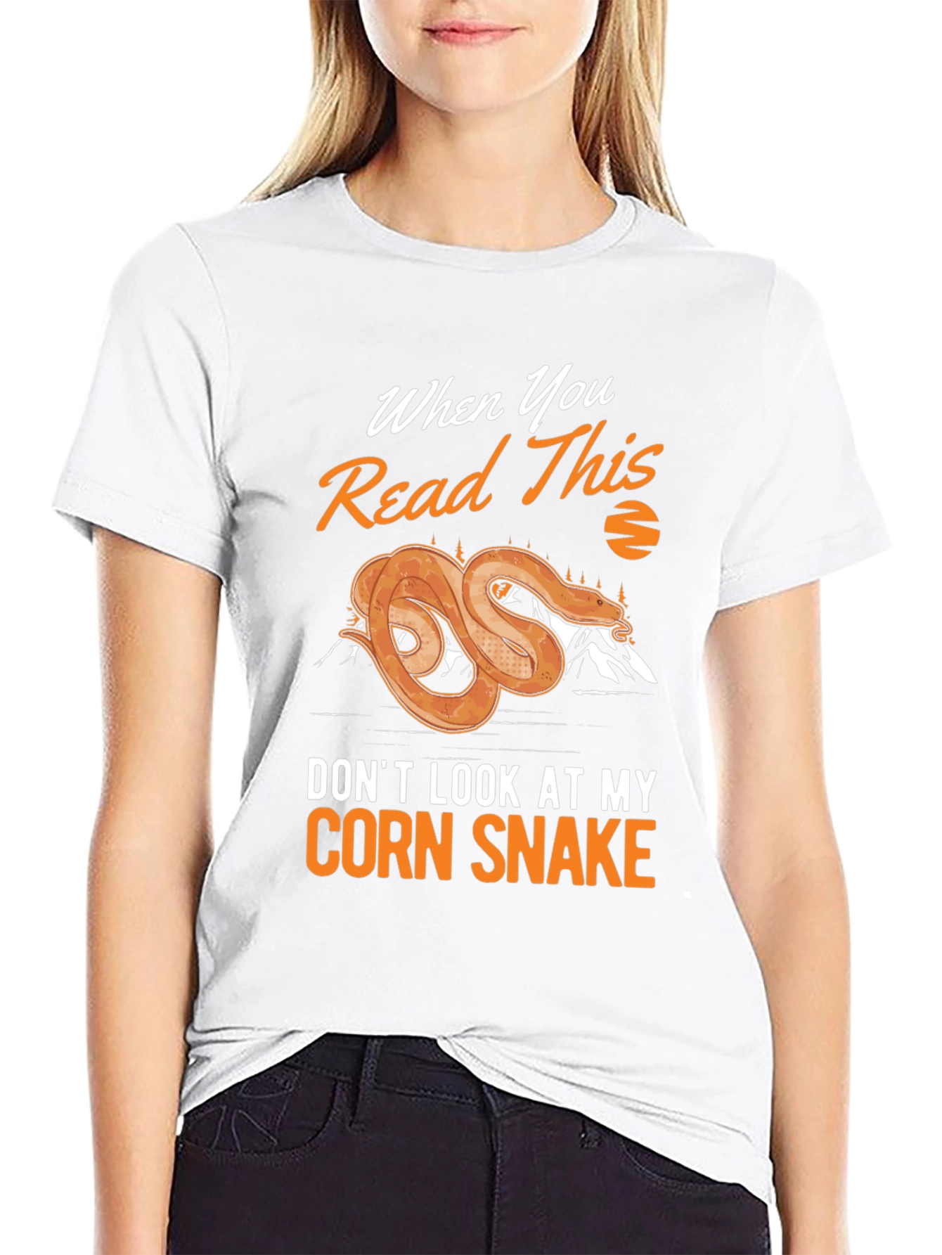 Black Corn Snake Novelty Graphic Tee view 9